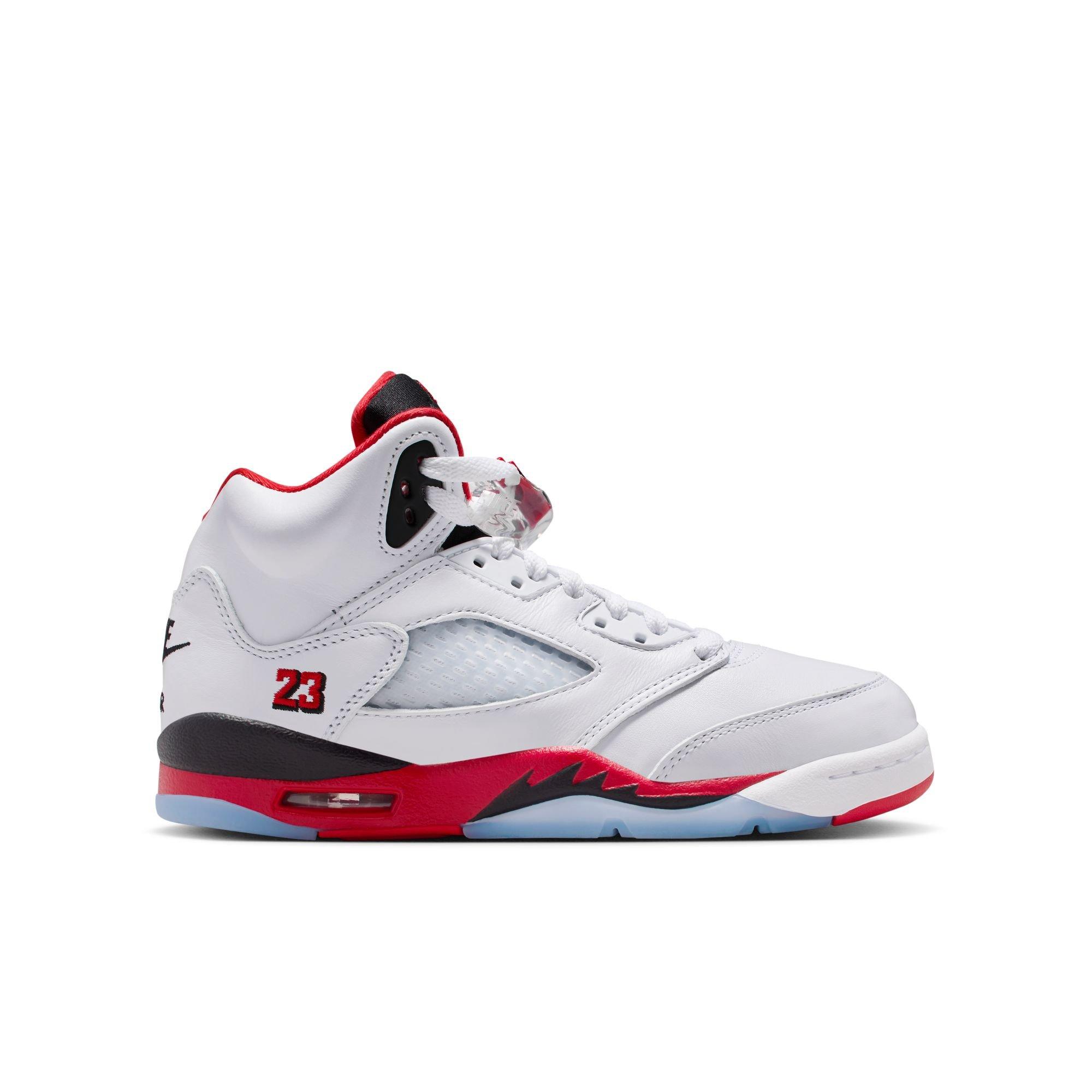 Jordan 5 Retro Grade School Kids' "Fire Red" Shoe
