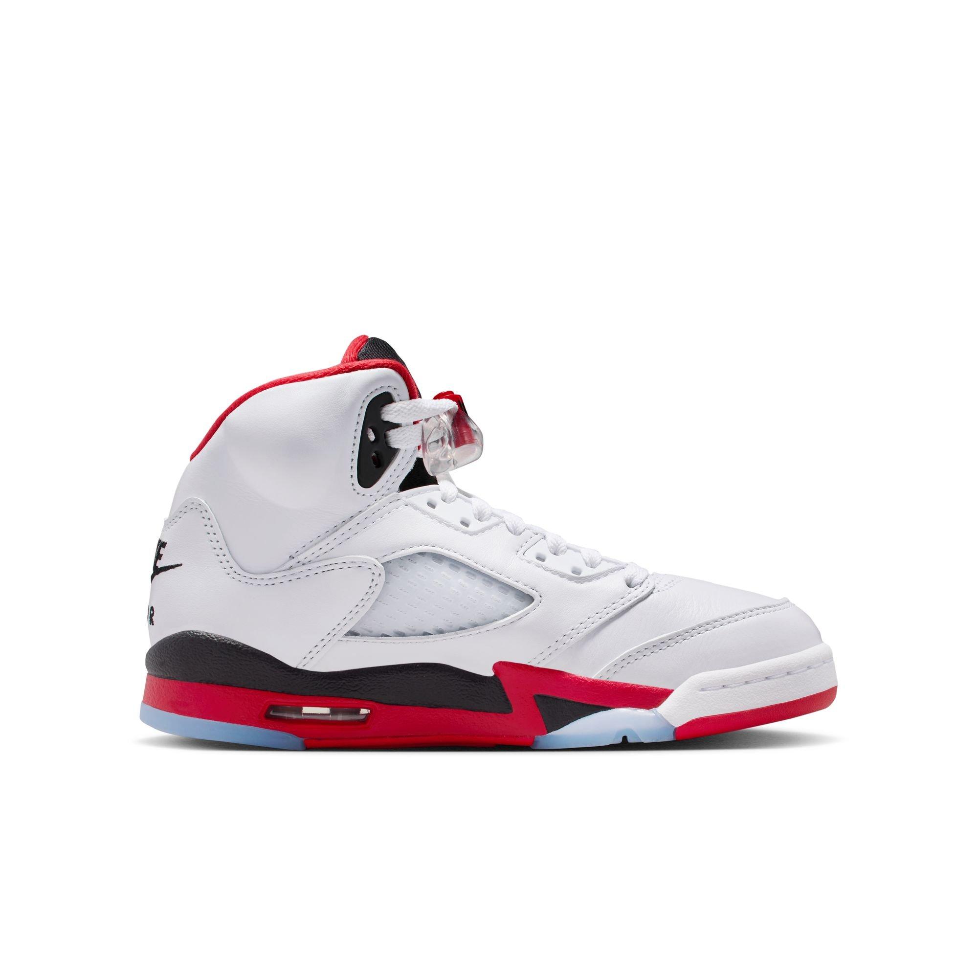 Jordan 5 Retro Grade School Kids' "Fire Red" Shoe