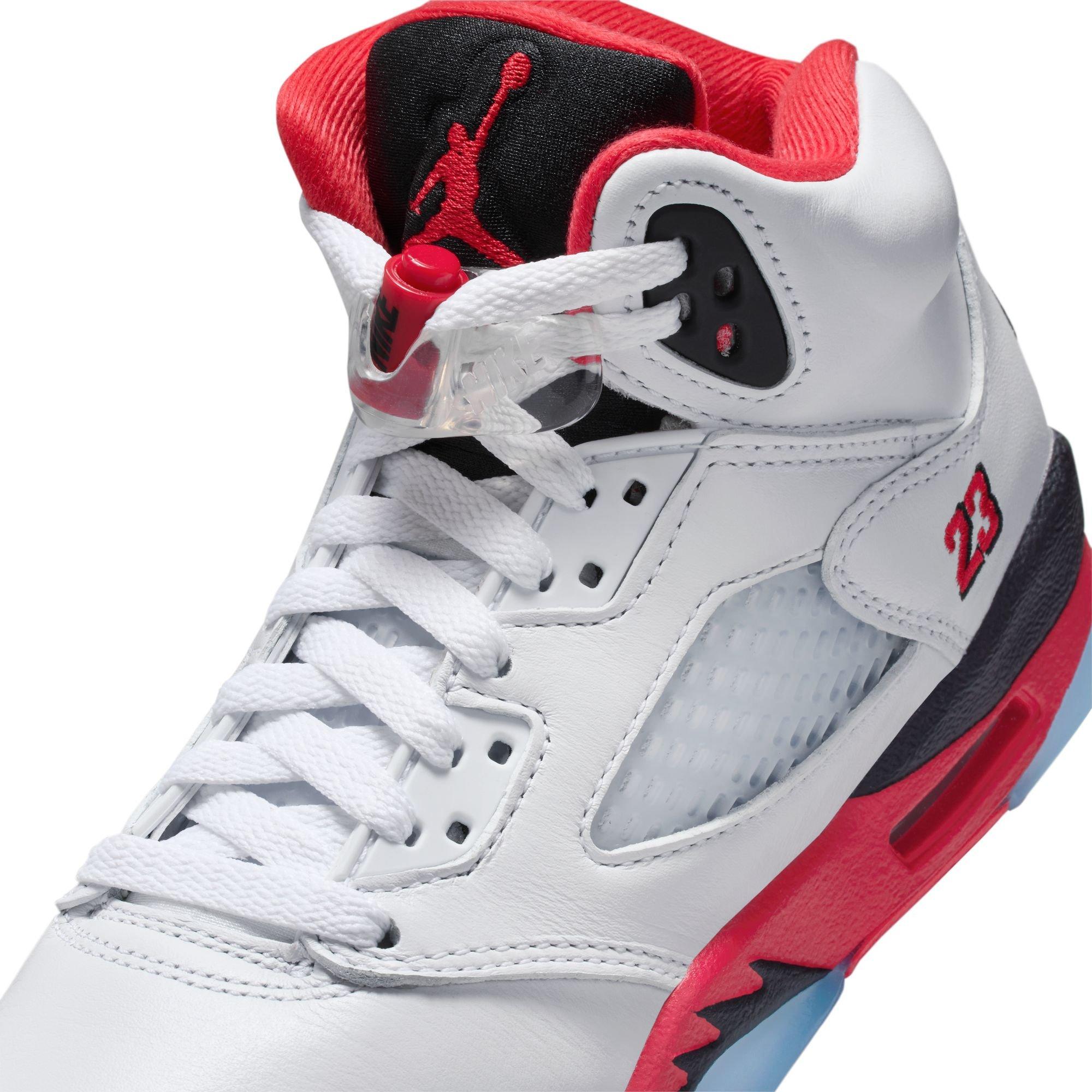 Jordan 5 Retro Grade School Kids' "Fire Red" Shoe