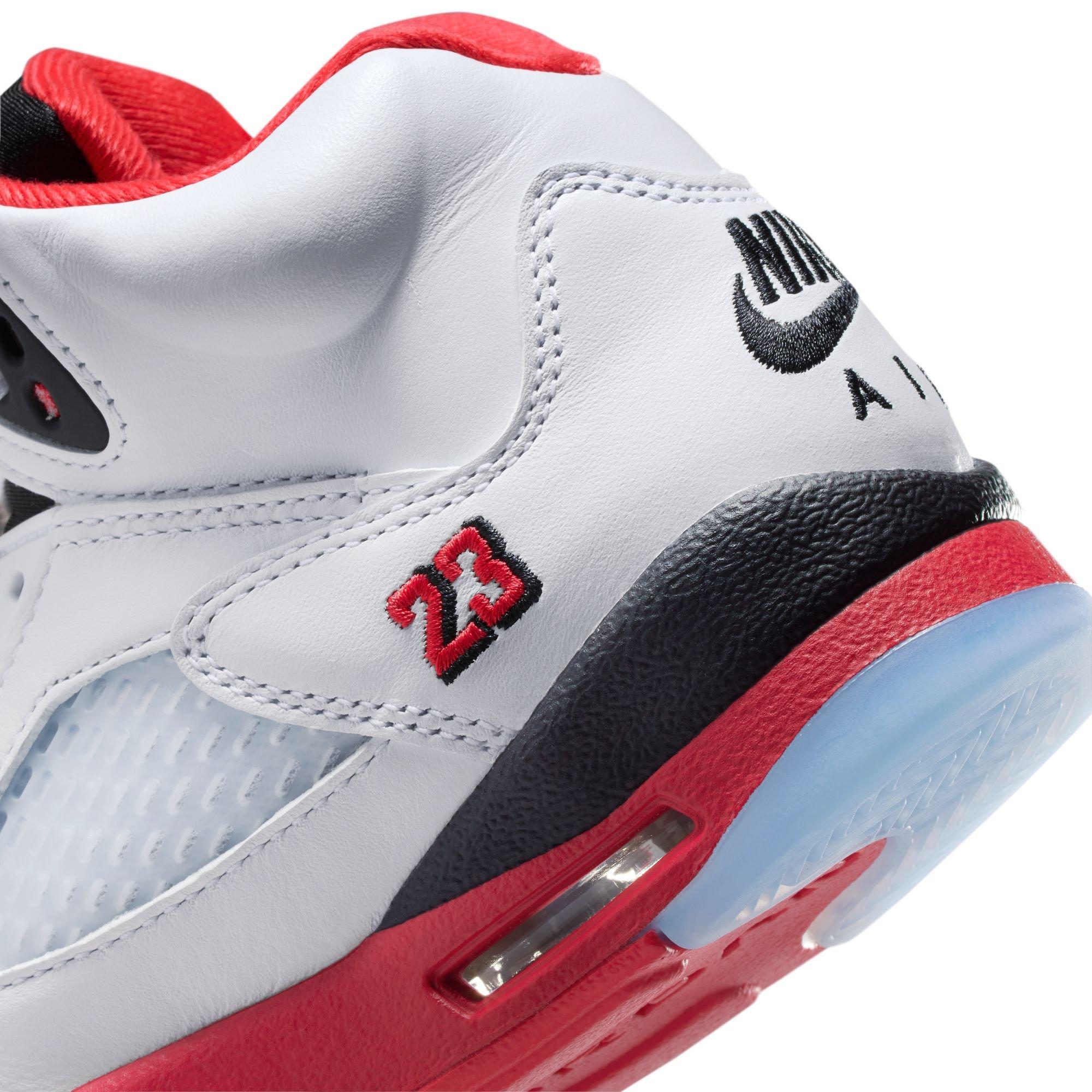 Jordan 5 Retro Grade School Kids' "Fire Red" Shoe
