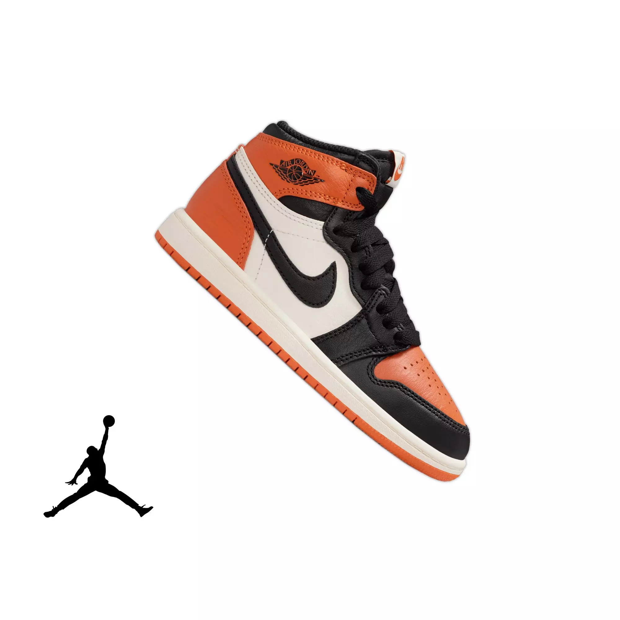 Jordan 1 Retro High OG "Shattered Backboard" Preschool Kids' Shoe - BLACK/SAIL/STARFISH