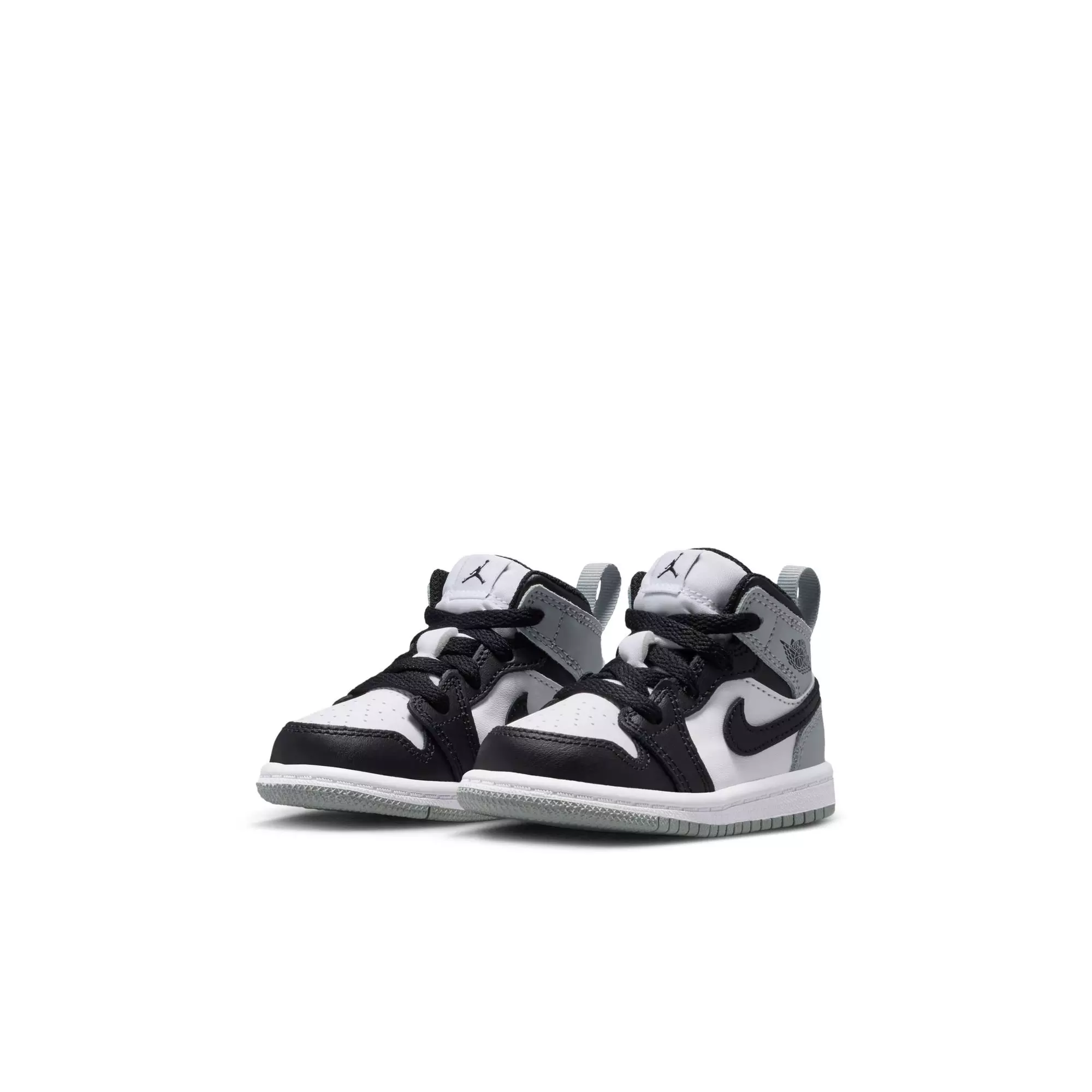 Jordan 1 Mid "White/Black/Lt Smoke Grey" Toddler Boys' Shoe - BLACK/GREY/WHITE