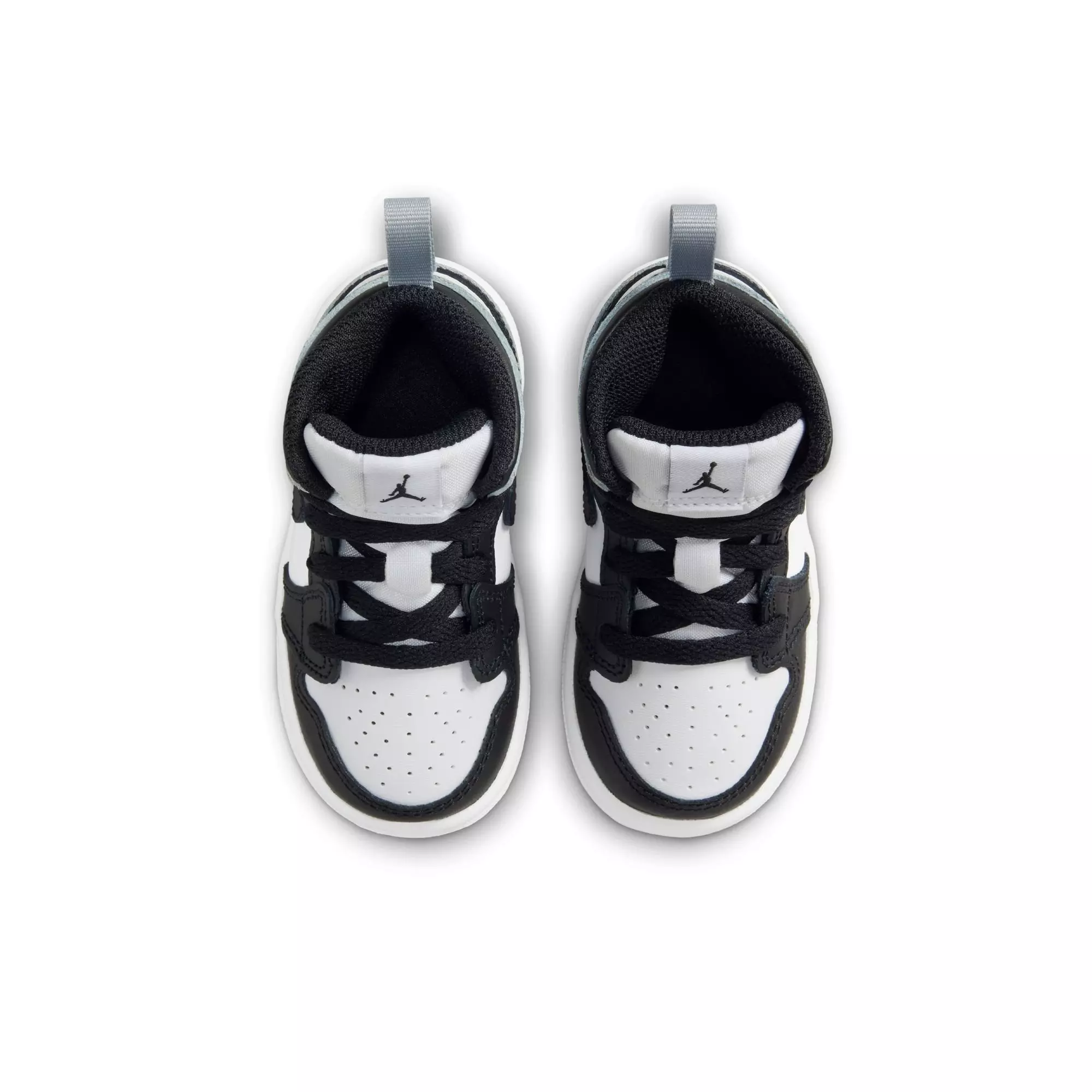 Jordan 1 Mid "White/Black/Lt Smoke Grey" Toddler Boys' Shoe - BLACK/GREY/WHITE