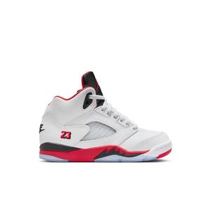 Jordan 5 Retro Fire Red "Black Tongue" Preschool Kids' Shoe