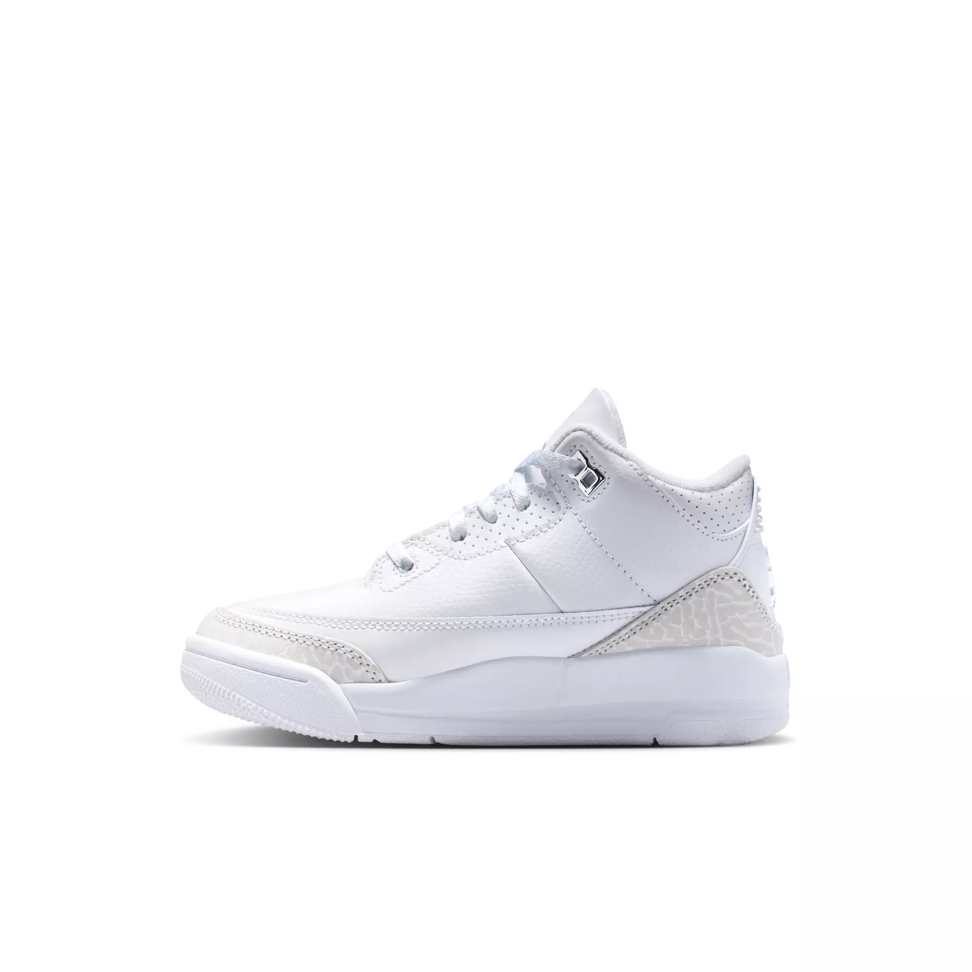 Jordan 3 Retro “Pure Money” Preschool Kids' Shoe - WHITE/METALLIC SILVER