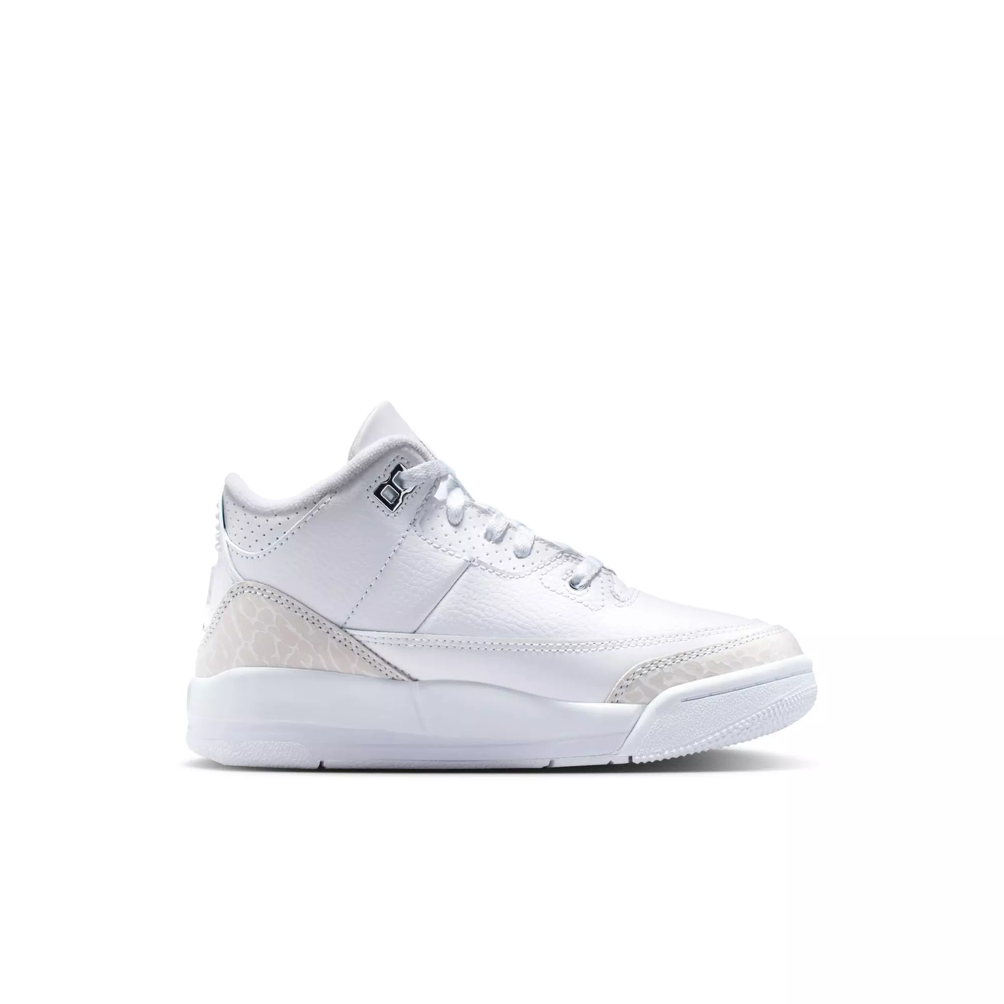Jordan 3 Retro “Pure Money” Preschool Kids' Shoe - WHITE/METALLIC SILVER
