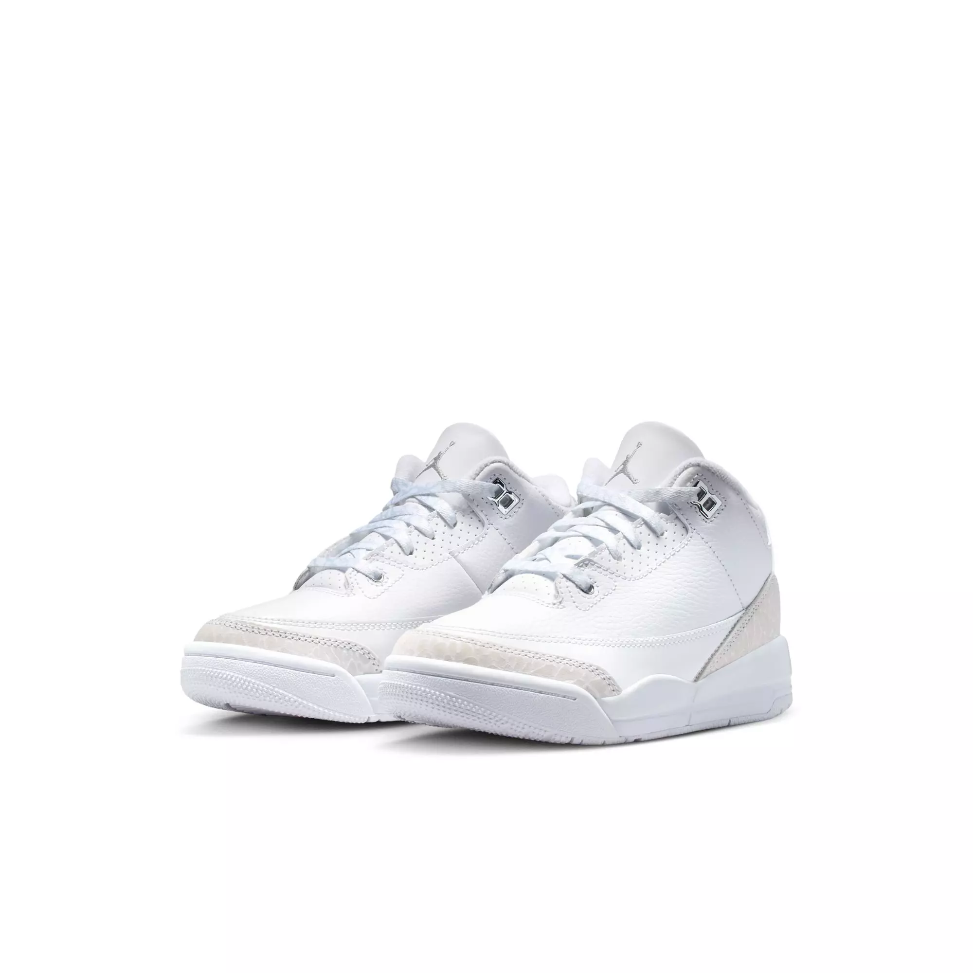 Jordan 3 Retro “Pure Money” Preschool Kids' Shoe - WHITE/METALLIC SILVER