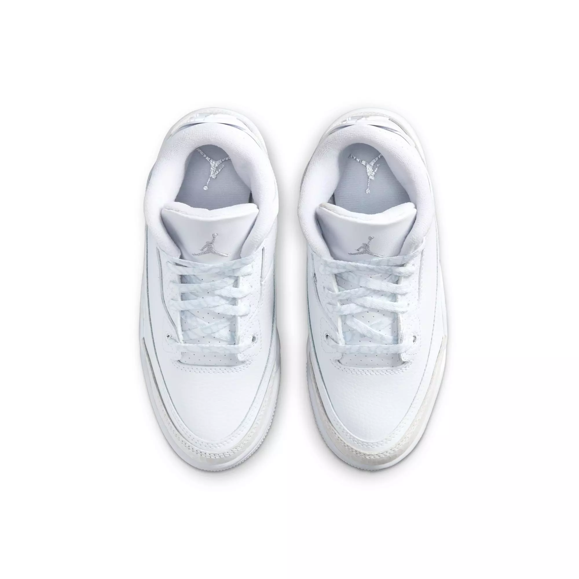 Jordan 3 Retro “Pure Money” Preschool Kids' Shoe - WHITE/METALLIC SILVER