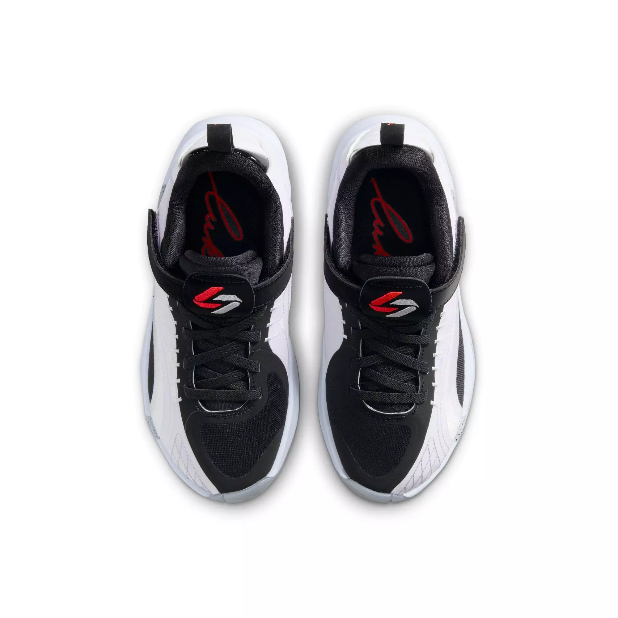 Jordan Luka 4 "White Cement" Preschool Kids' Basketball Shoe - WHITE/BRIGHT CRIMSON/BLACK