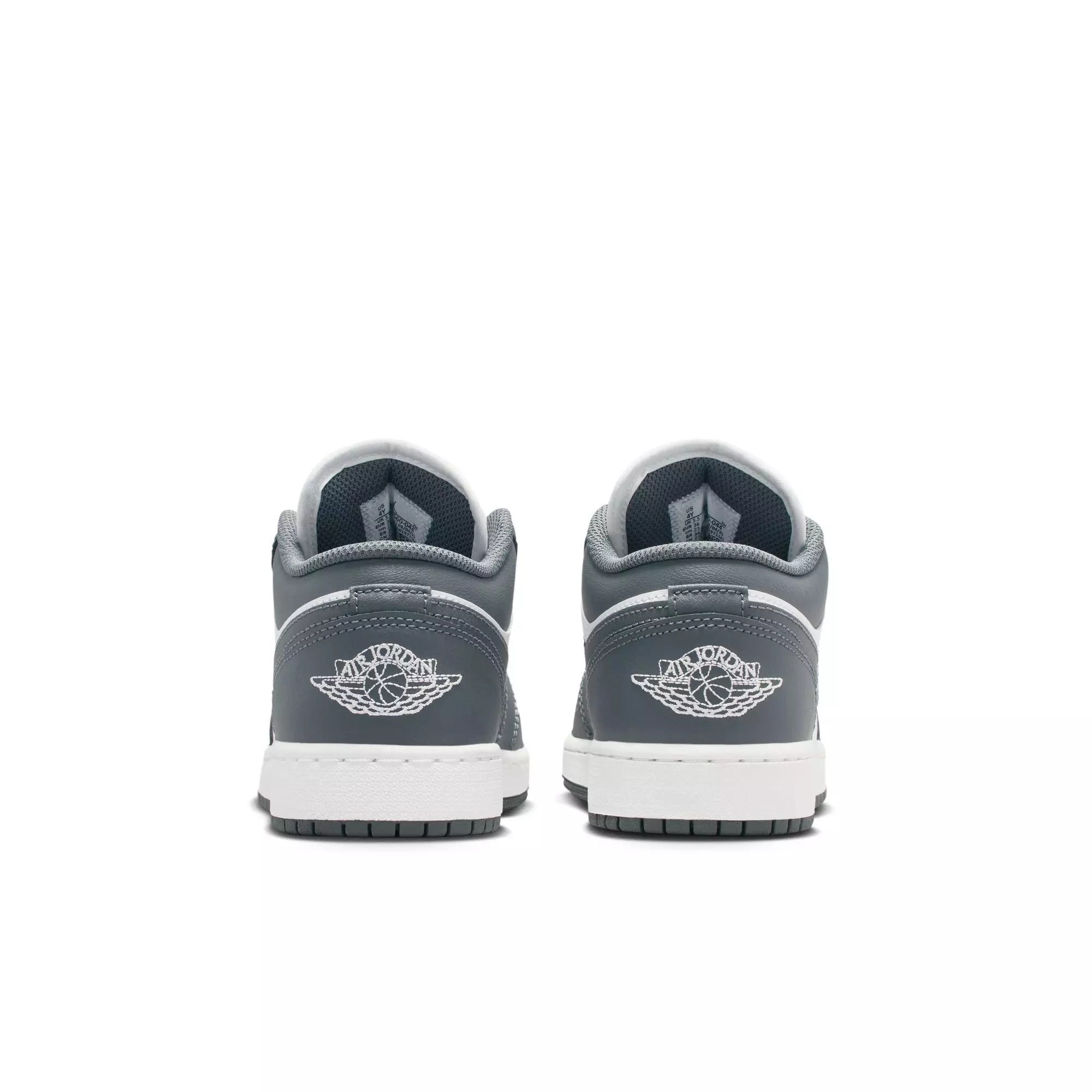 Jordan 1 Low "Grey/White" Grade School Boys' Shoe - GREY/WHITE
