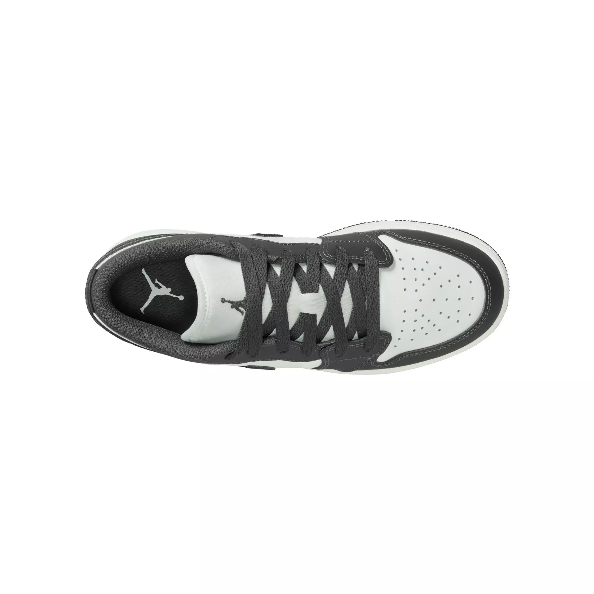 Jordan 1 Low "Grey/White" Grade School Boys' Shoe - GREY/WHITE