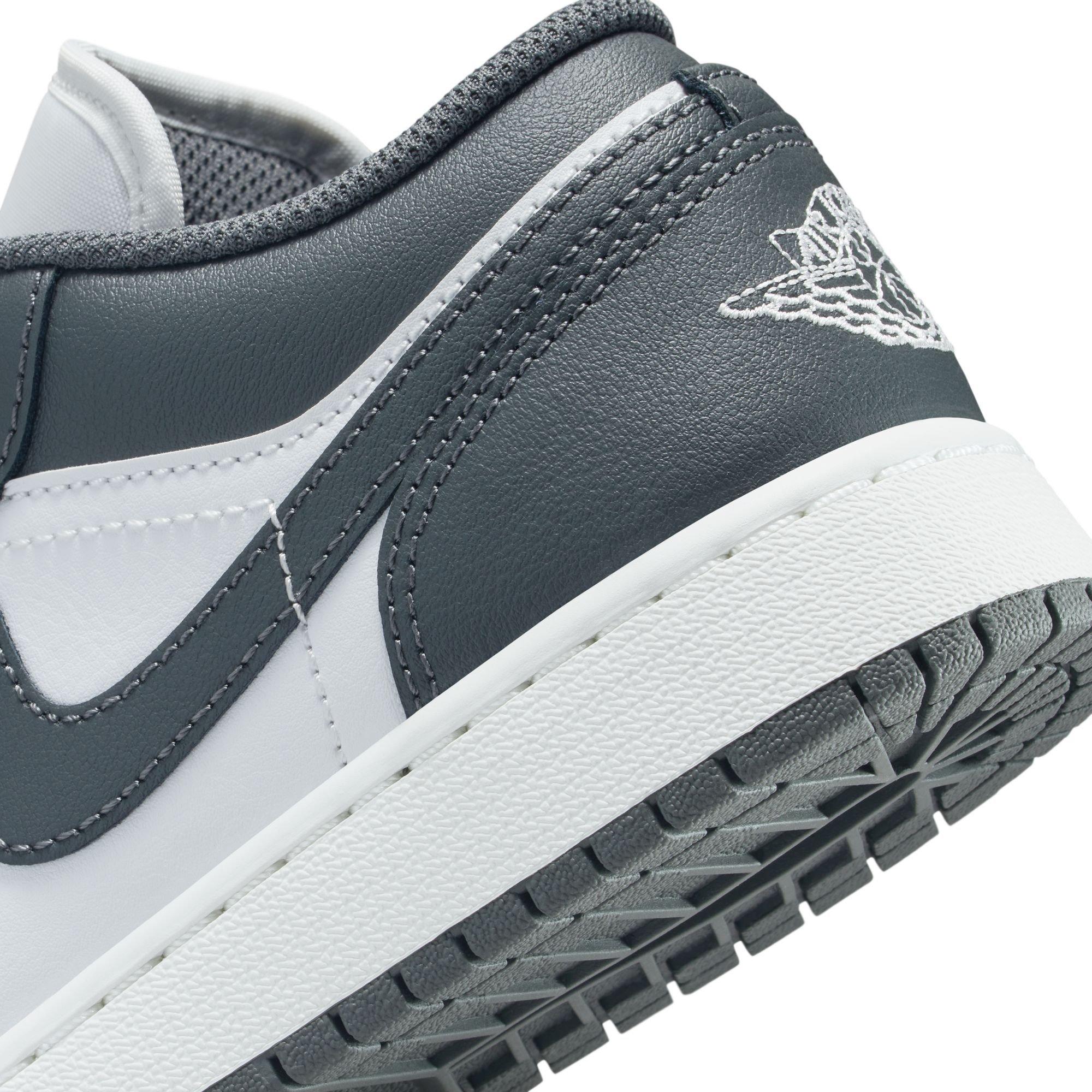 Jordan 1 Low Grade School Boys' "Grey/White" Shoe