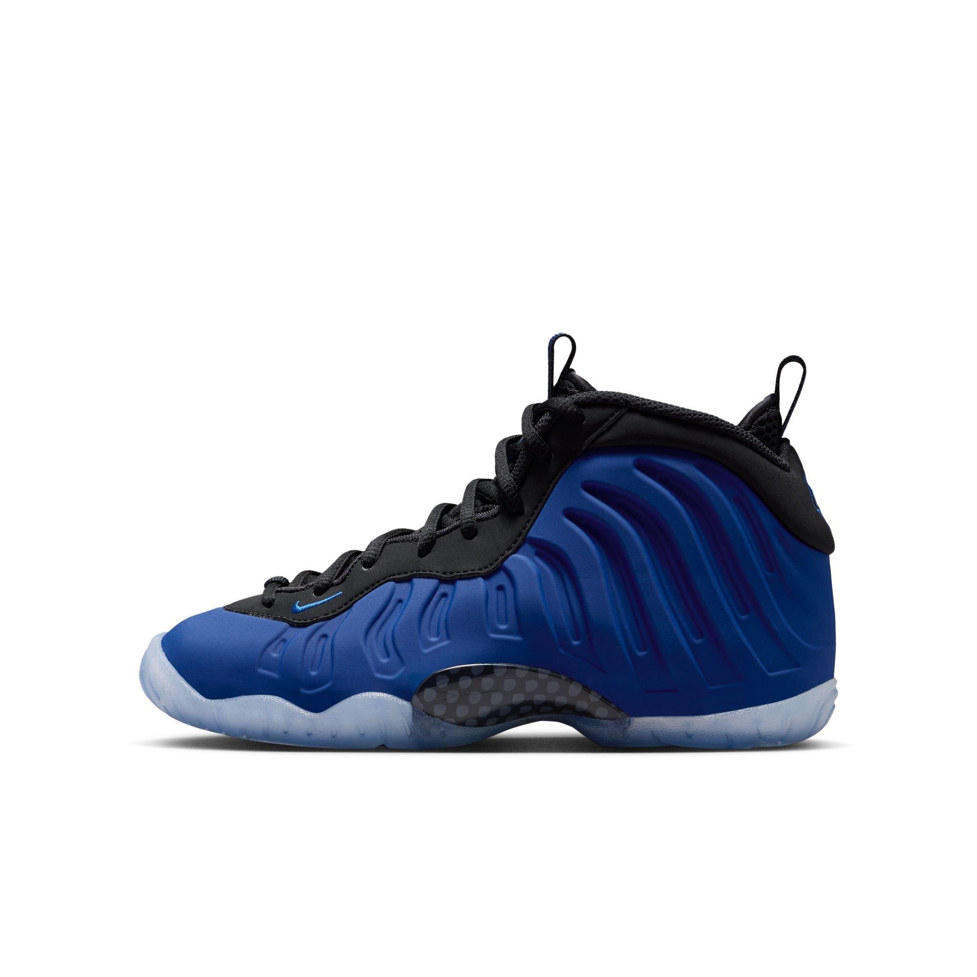 Nike Little Posite One "Deep Royal/Black" Grade School Boys' Shoe - BLUE/BLACK Thumbnail View 3