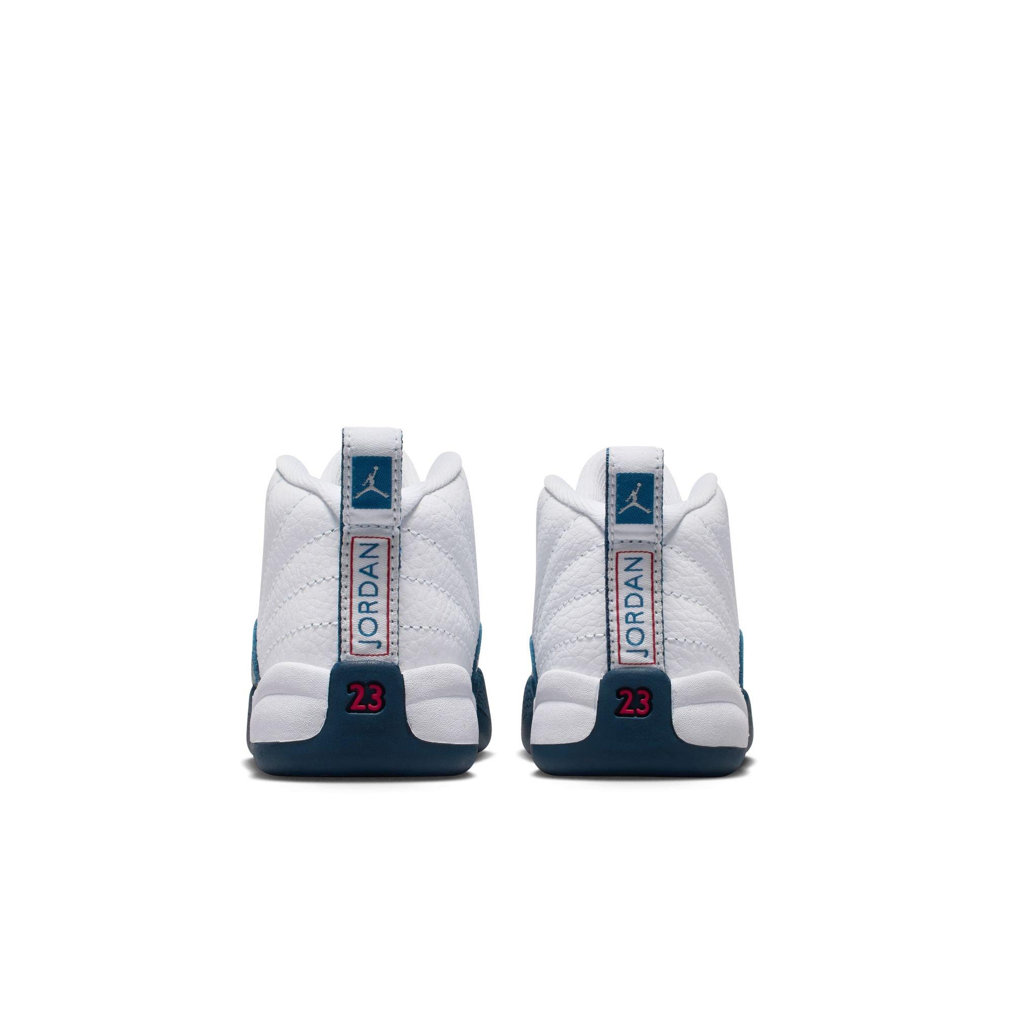 Jordan 12 Retro Toddler Kids' “French Blue and White” Shoe