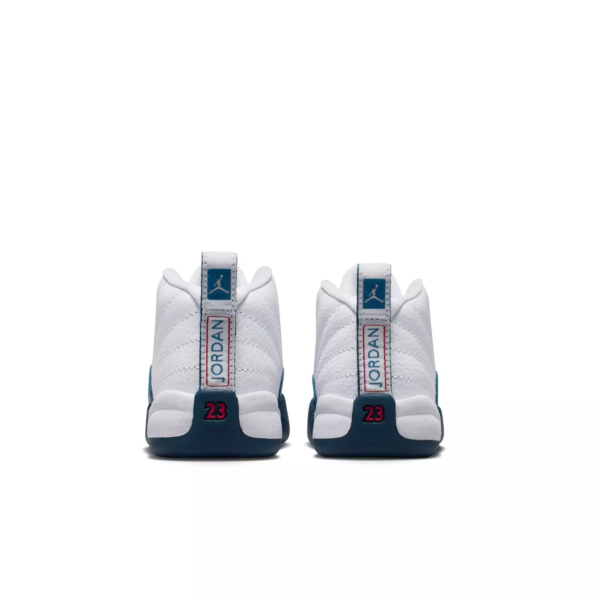 Jordan 12 Retro “French Blue and White” Toddler Kids' Shoe - WHITE/FRENCH BLUE/METALLIC SILVER