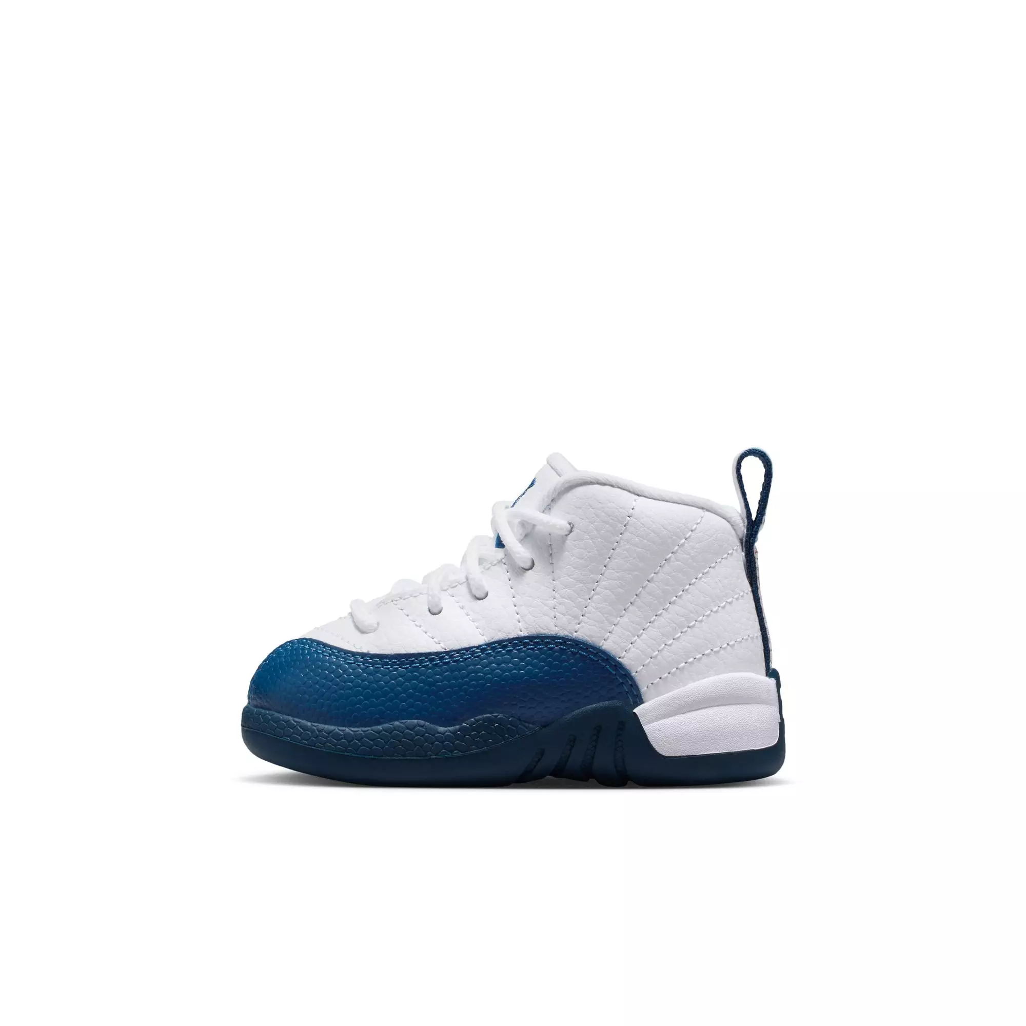 Jordan 12 Retro “French Blue and White” Toddler Kids' Shoe - WHITE/FRENCH BLUE/METALLIC SILVER