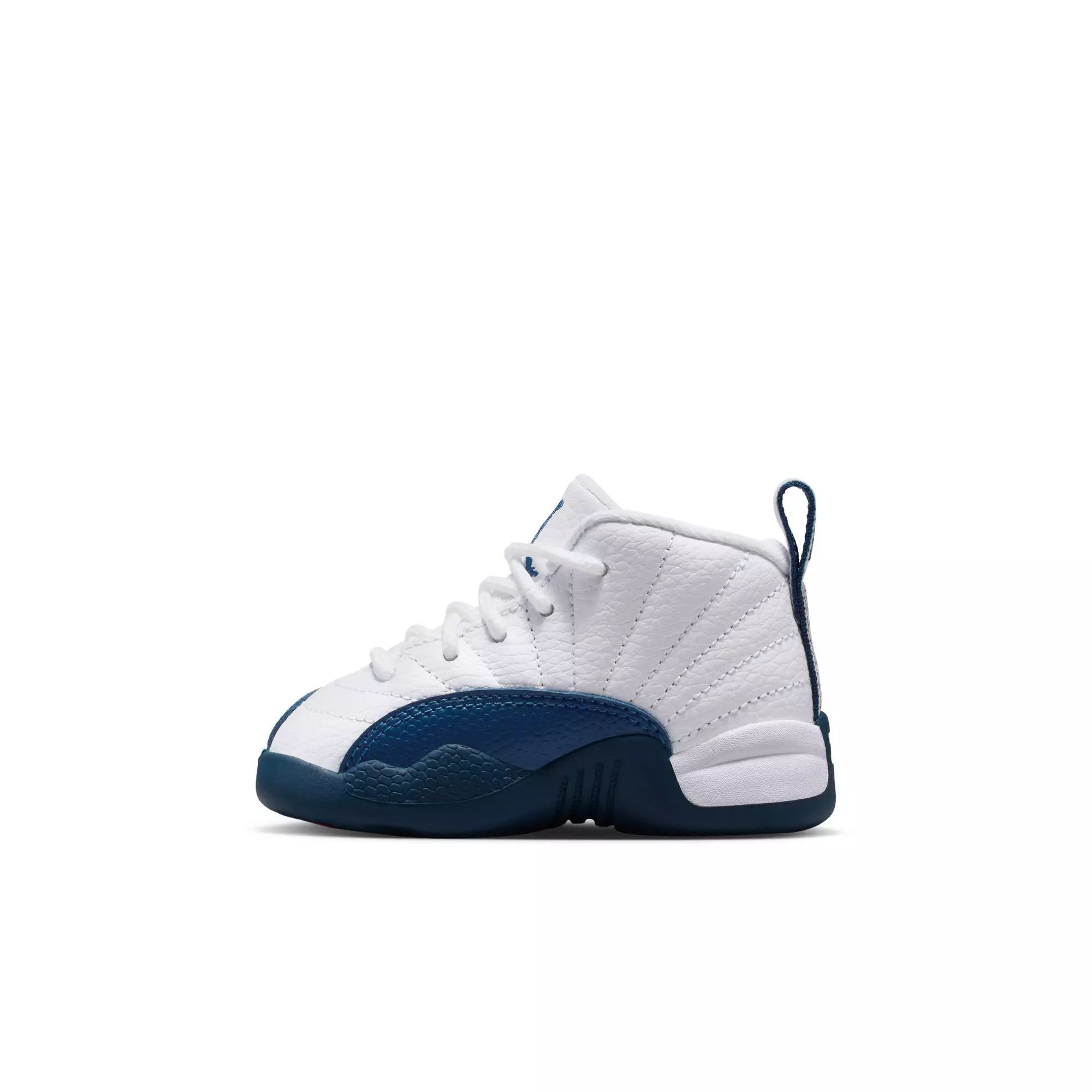 Jordan 12 Retro “French Blue and White” Toddler Kids' Shoe - WHITE/FRENCH BLUE/METALLIC SILVER