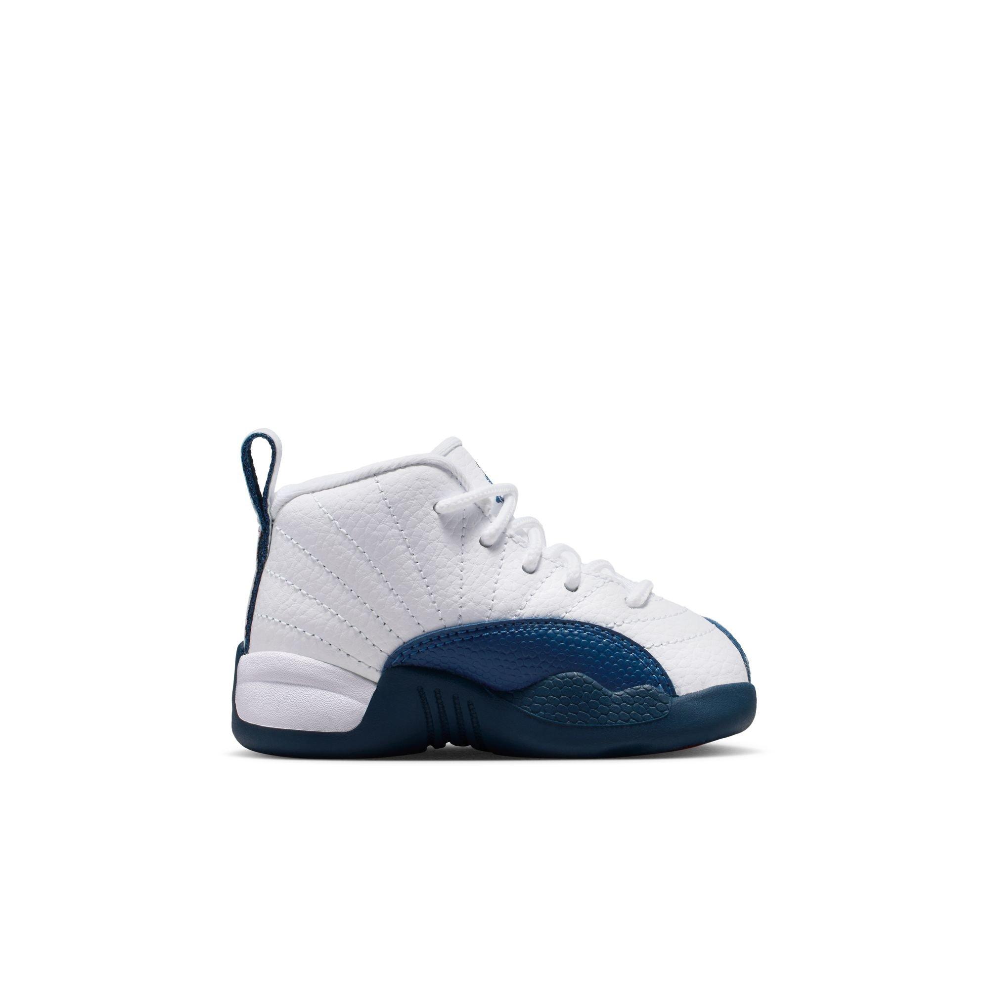 Jordan 12 Retro Toddler Kids' “French Blue and White” Shoe