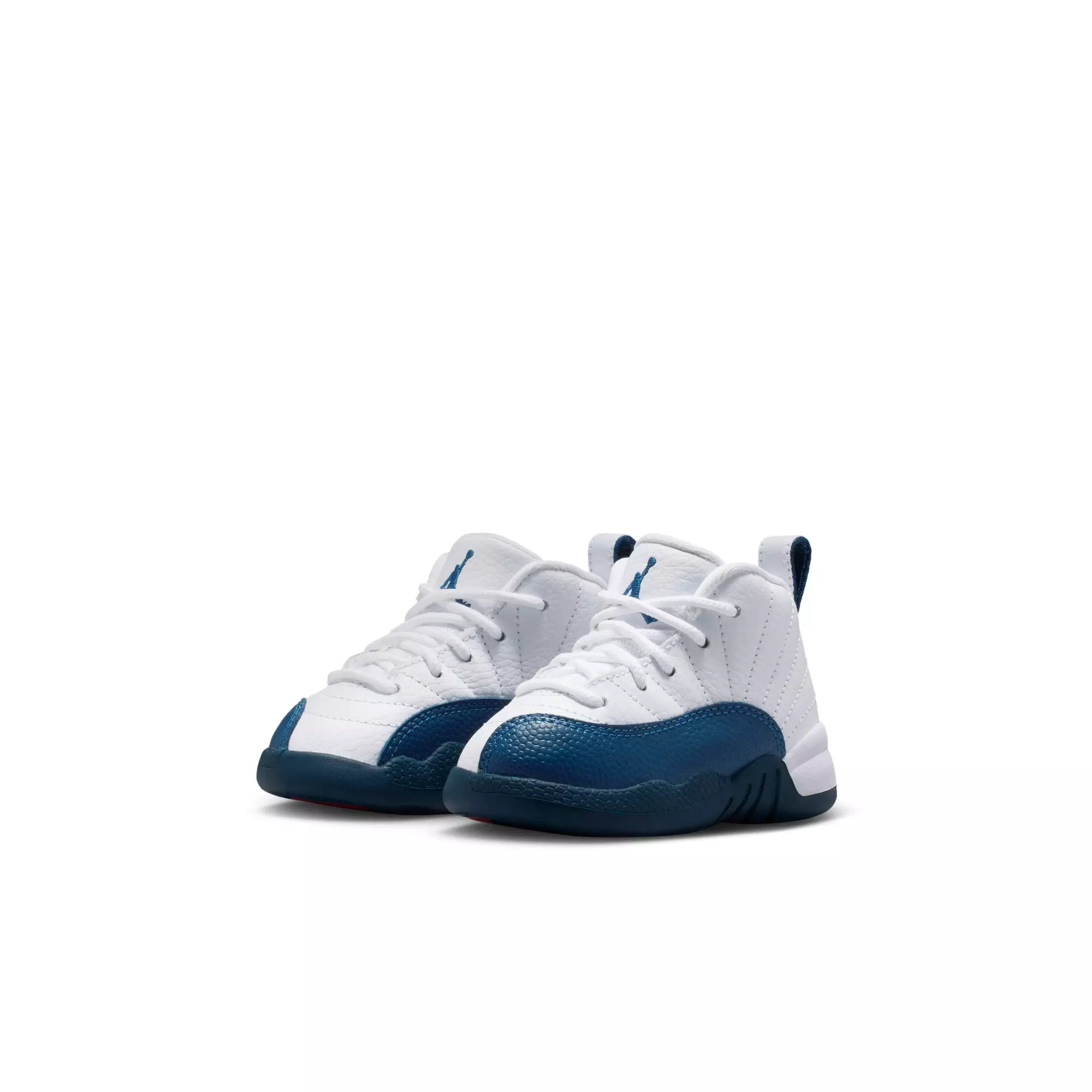Jordan 12 Retro “French Blue and White” Toddler Kids' Shoe - WHITE/FRENCH BLUE/METALLIC SILVER