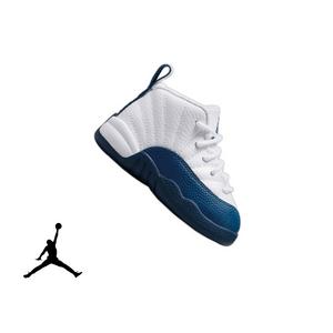 Jordan 12 Retro “French Blue and White” Grade School Kids' Shoe