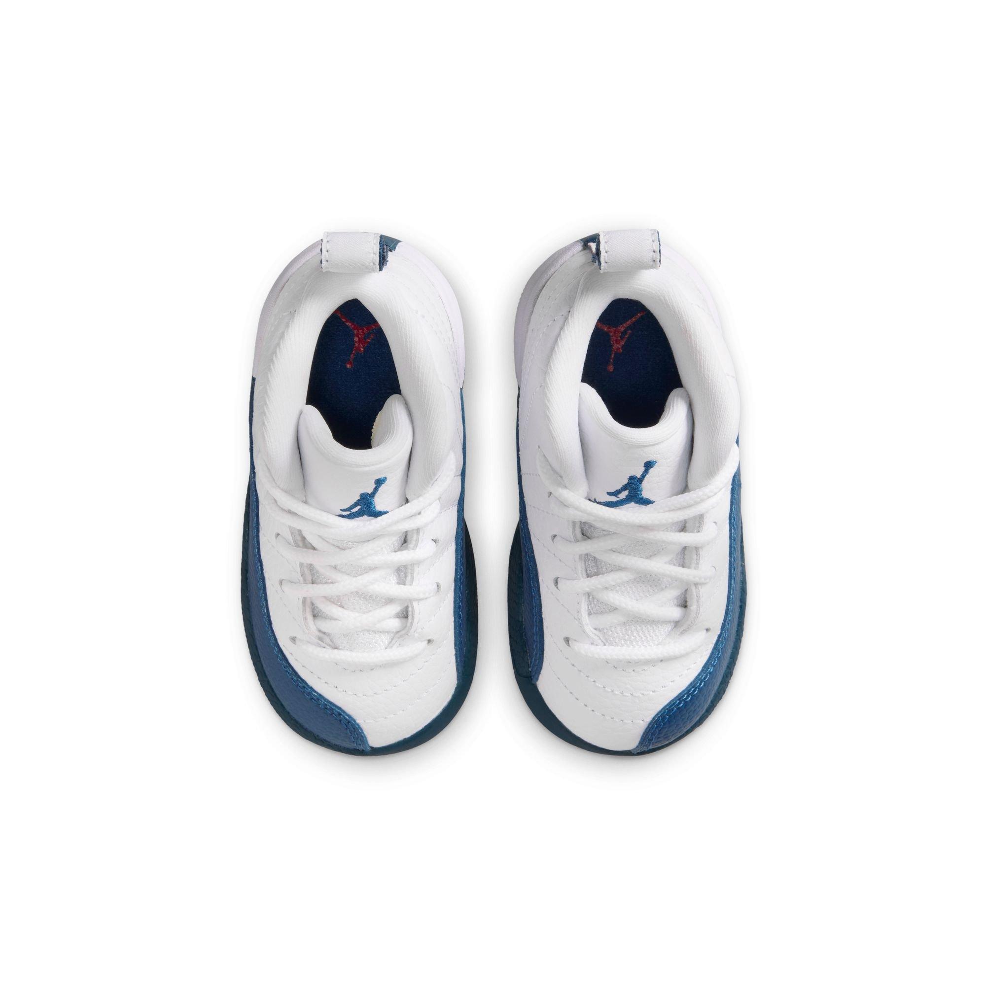 Jordan 12 Retro Toddler Kids' “French Blue and White” Shoe