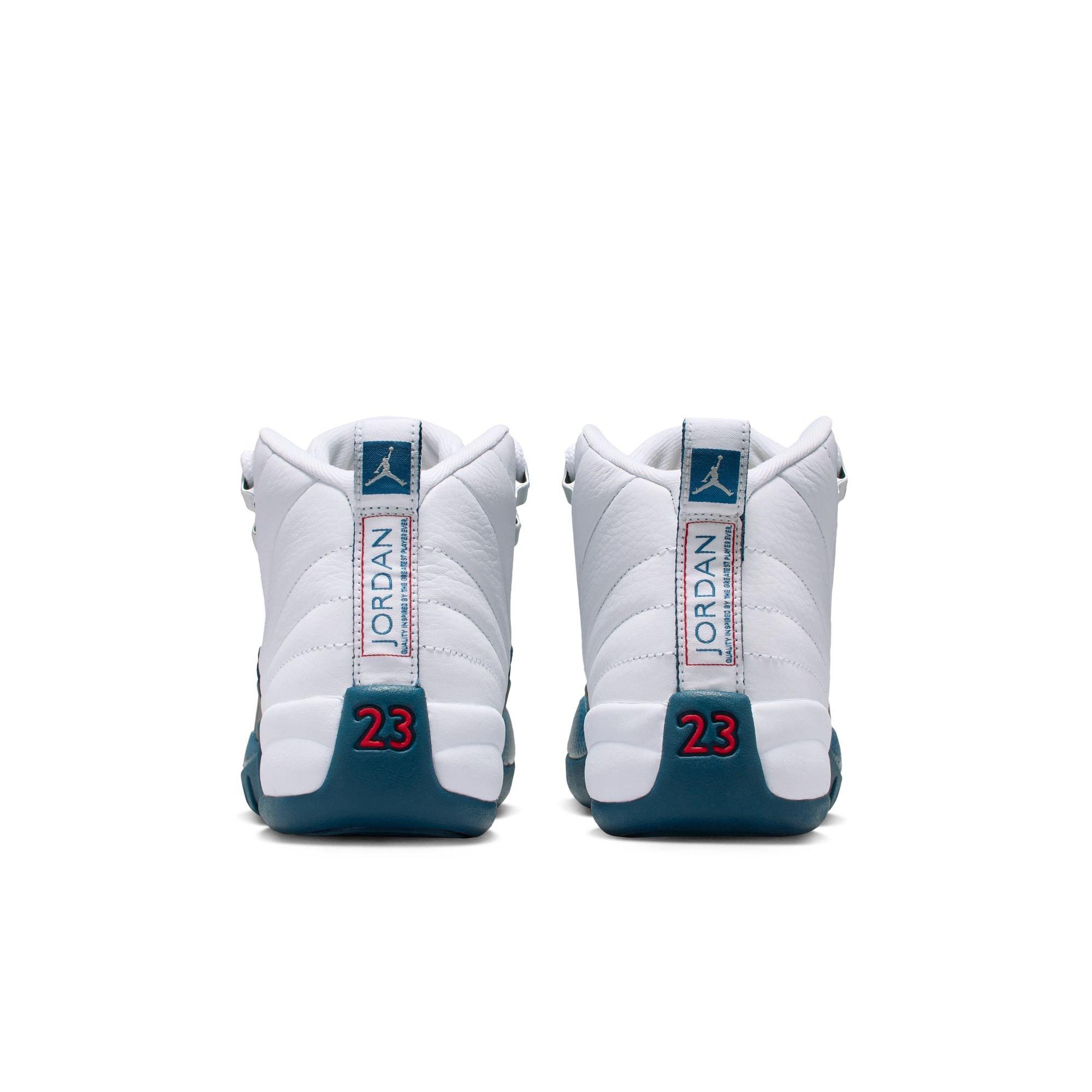 Jordan 12 Retro Grade School Kids' “French Blue and White” Shoe
