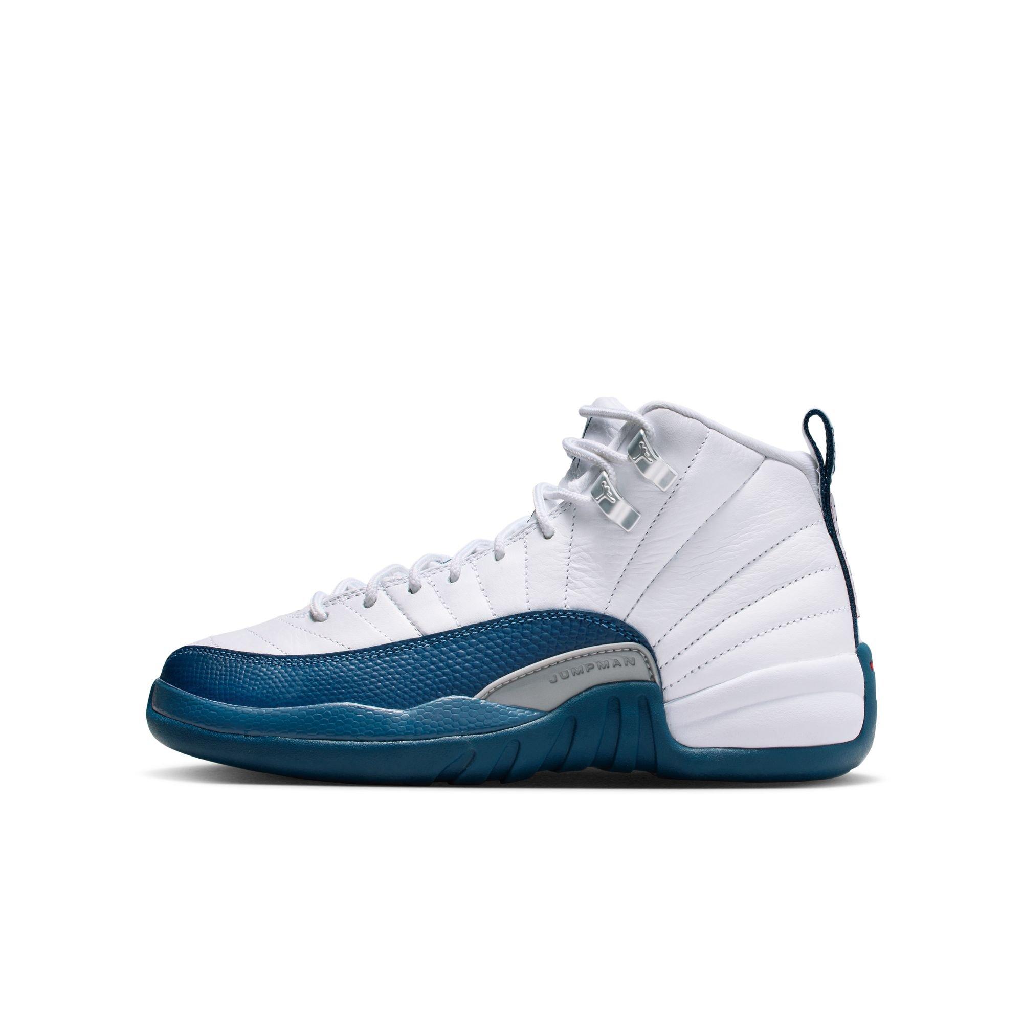 Jordan 12 Retro Grade School Kids' “French Blue and White” Shoe