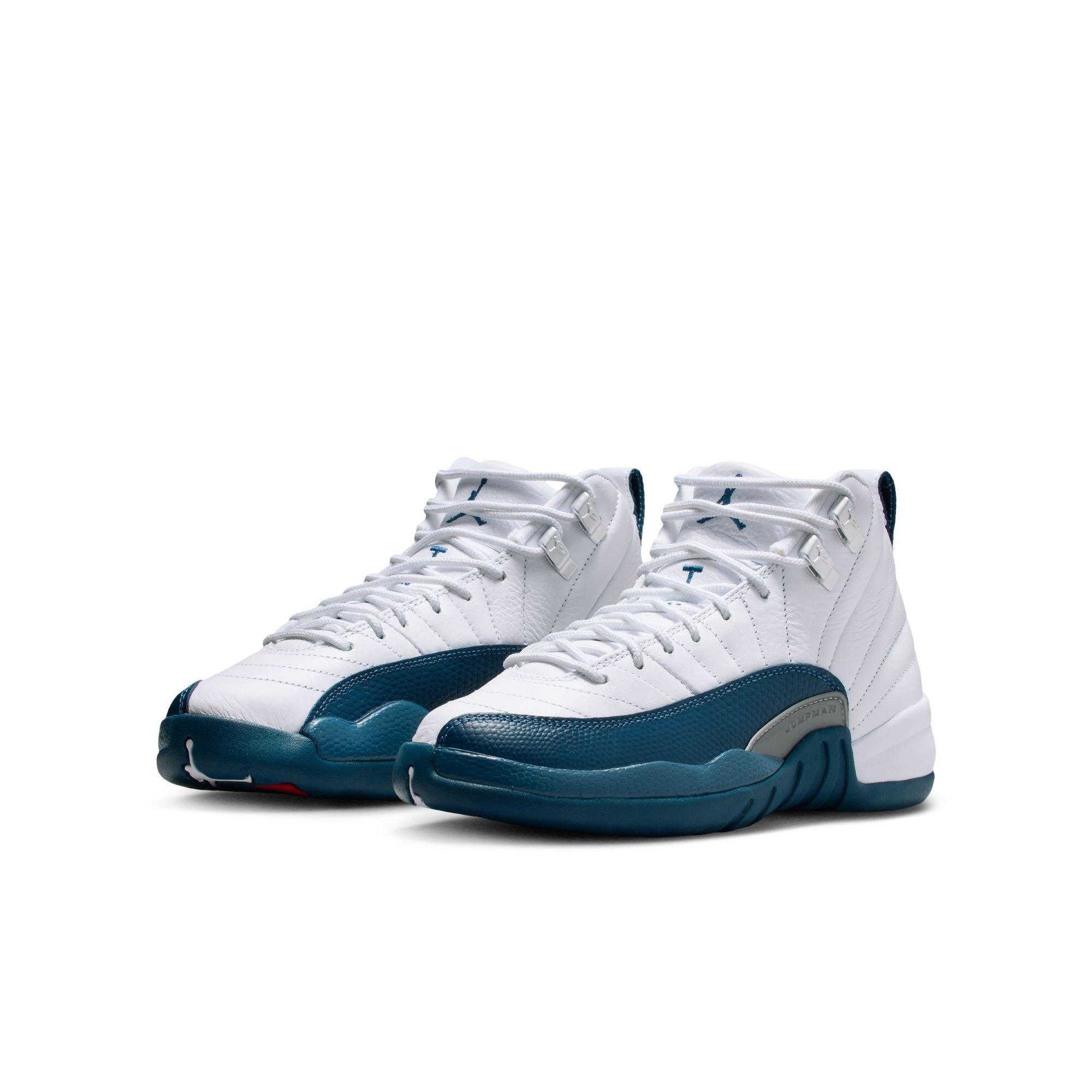 Jordan 12 Retro Grade School Kids' “French Blue and White” Shoe