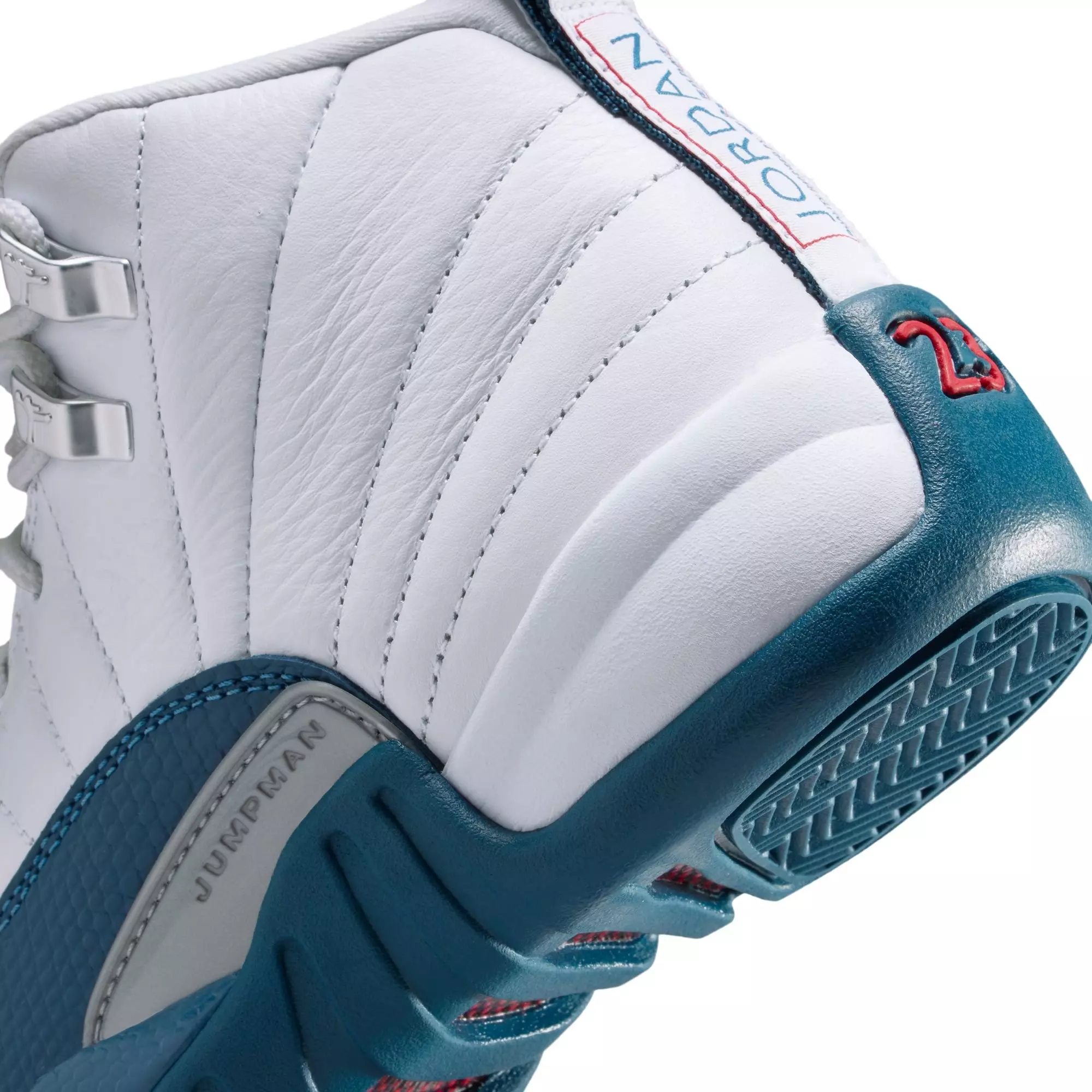 Jordan 12 Retro “French Blue and White” Grade School Kids' Shoe - WHITE/FRENCH BLUE/METALLIC SILVER