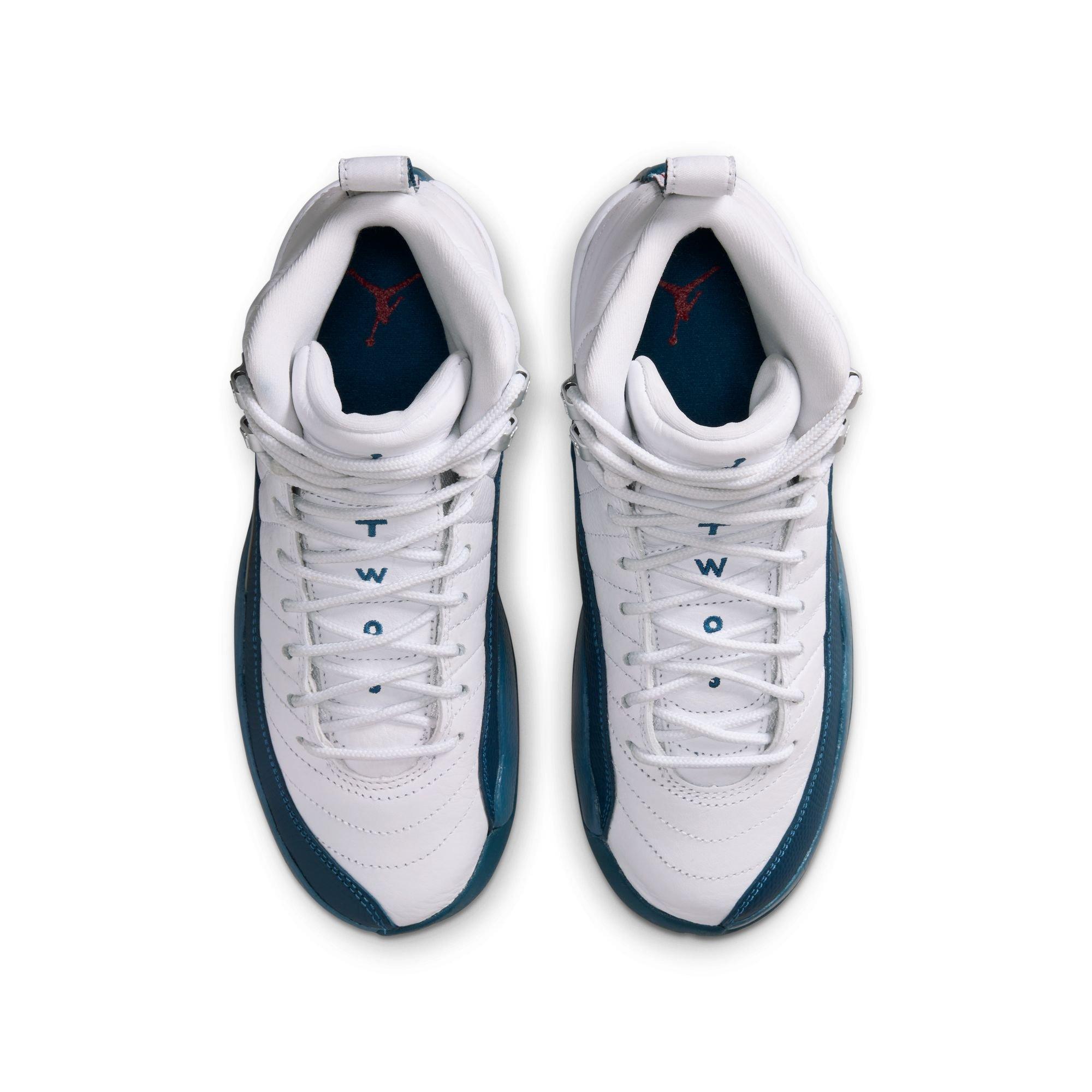 Jordan 12 Retro Grade School Kids' “French Blue and White” Shoe