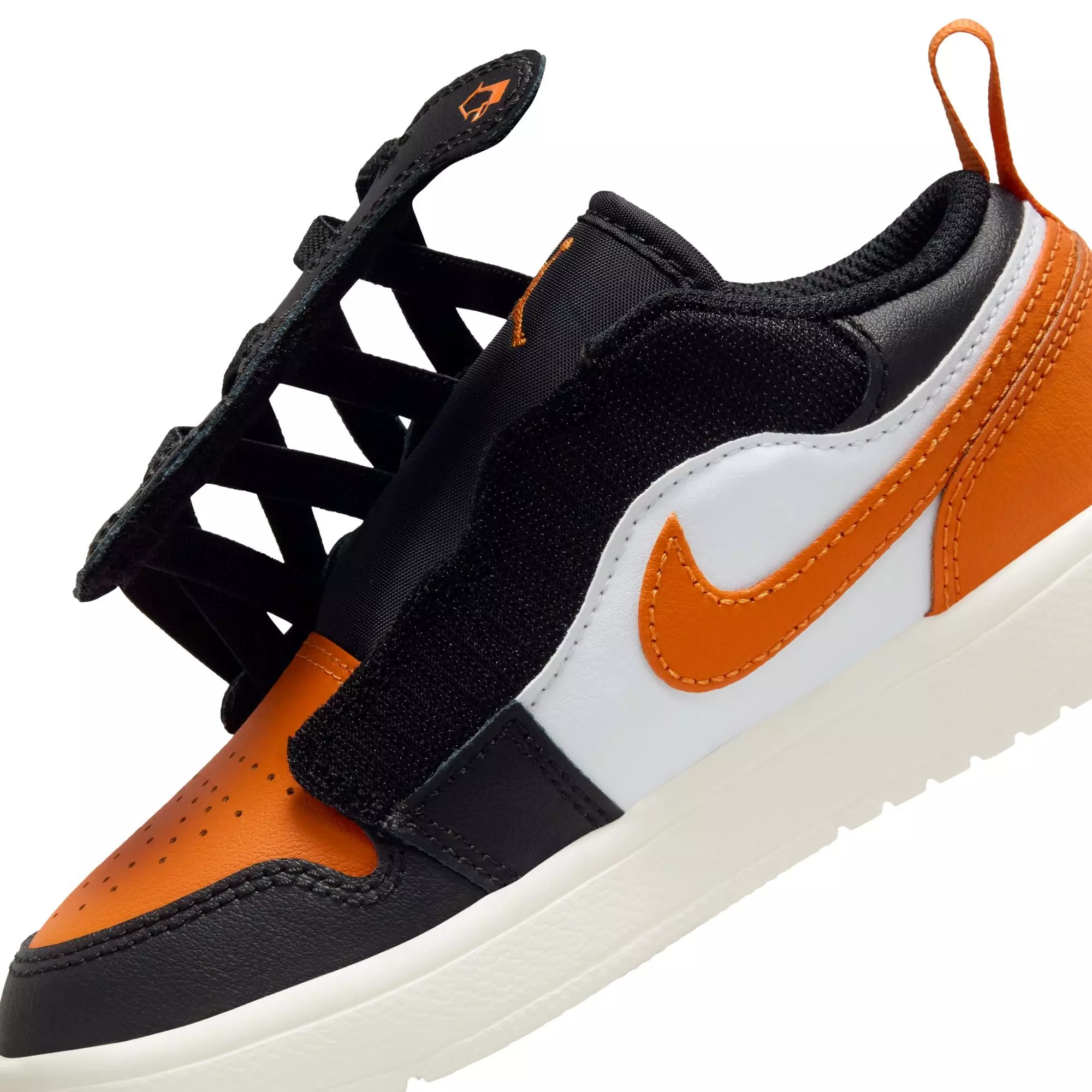 Jordan 1 Low Alt "Black/Starfish/White" Preschool Boys' Shoe - ORANGE/BLACK