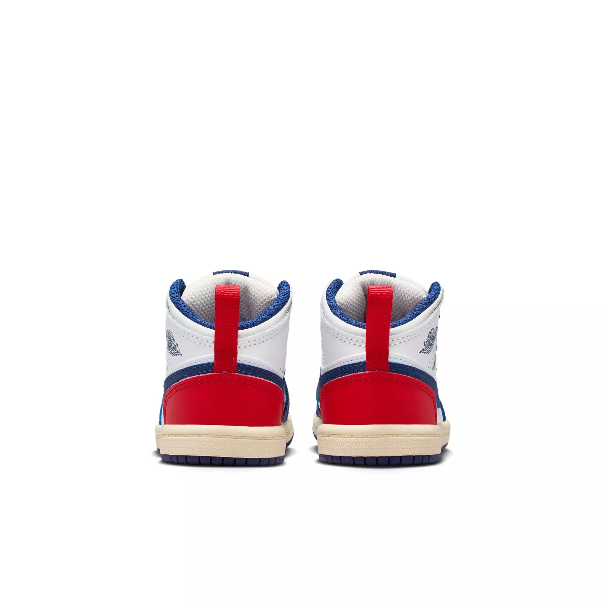 Jordan 1 Mid "White/Deep Royal Blue/University Red" Toddler Boys' Shoe - WHITE/RED/BLUE