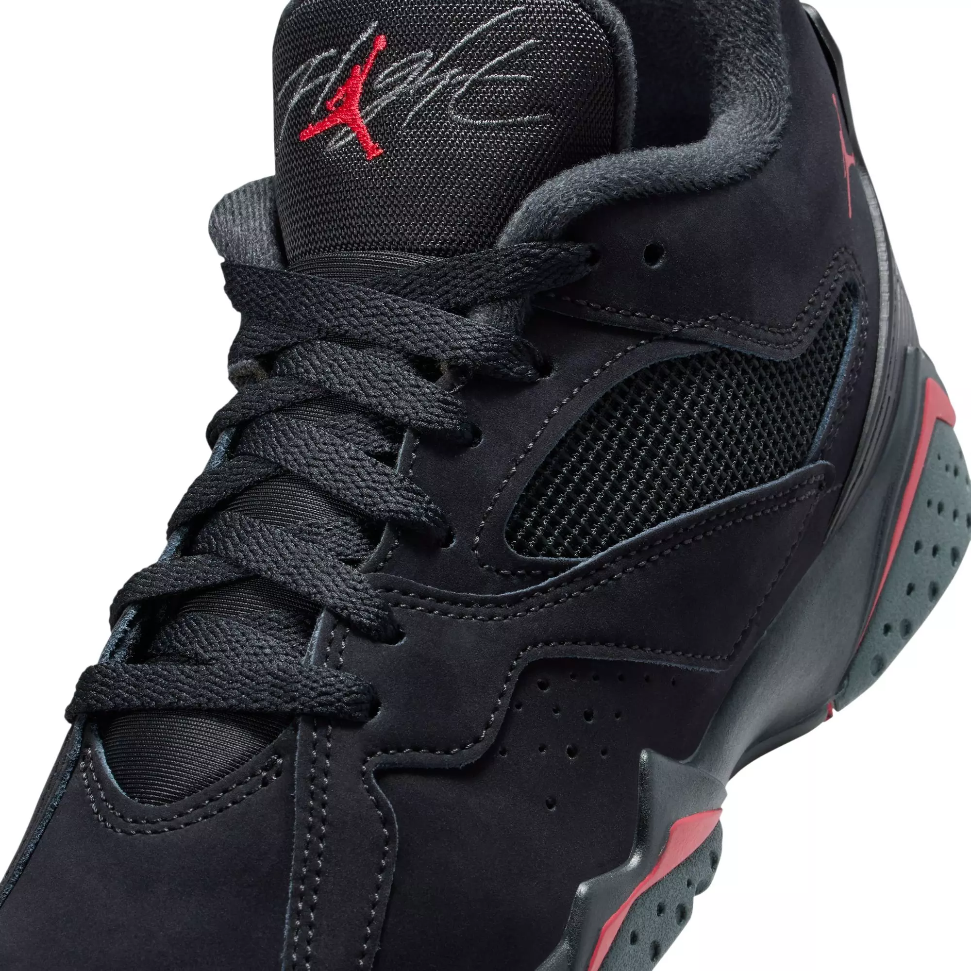 Jordan MVP 92 "Black/Gym Red/Anthracite" Grade School Boys' Shoe - BLACK/RED