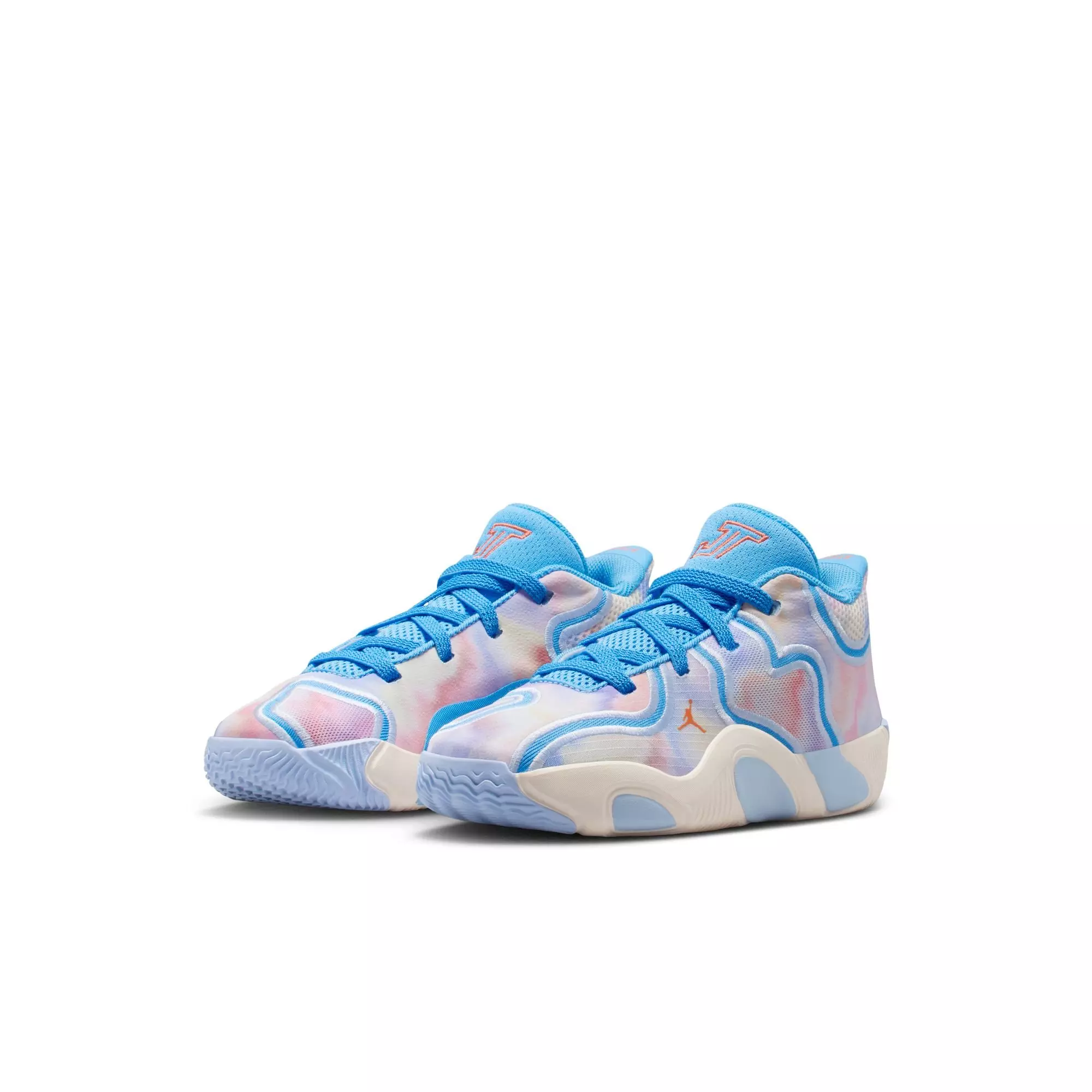 Jordan Tatum 3 "Tie Dye" Preschool Kids' Basketball Shoe - UNIVERSITY BLUE/CAMELLIA/PALE IVORY