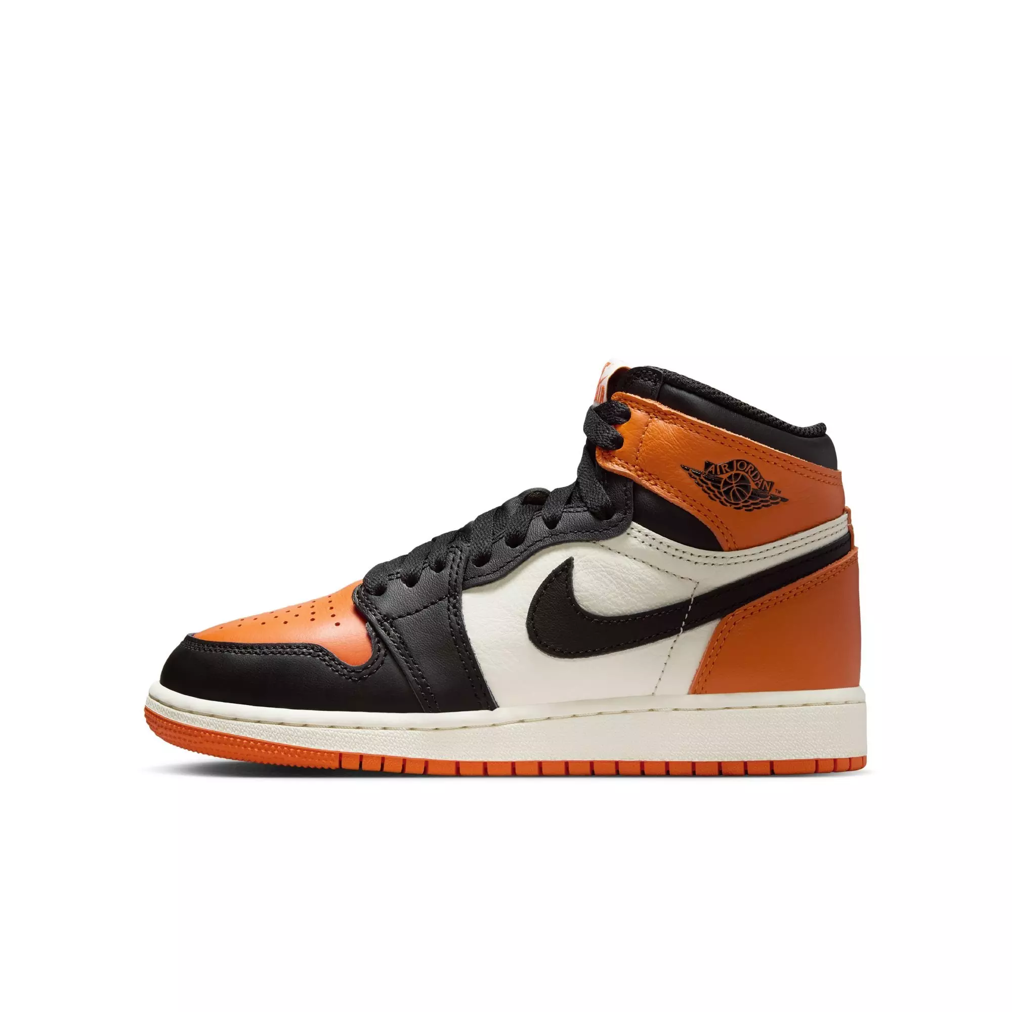 Jordan 1 Retro High OG "Shattered Backboard" Grade School Kids' Shoe - BLACK/SAIL/STARFISH