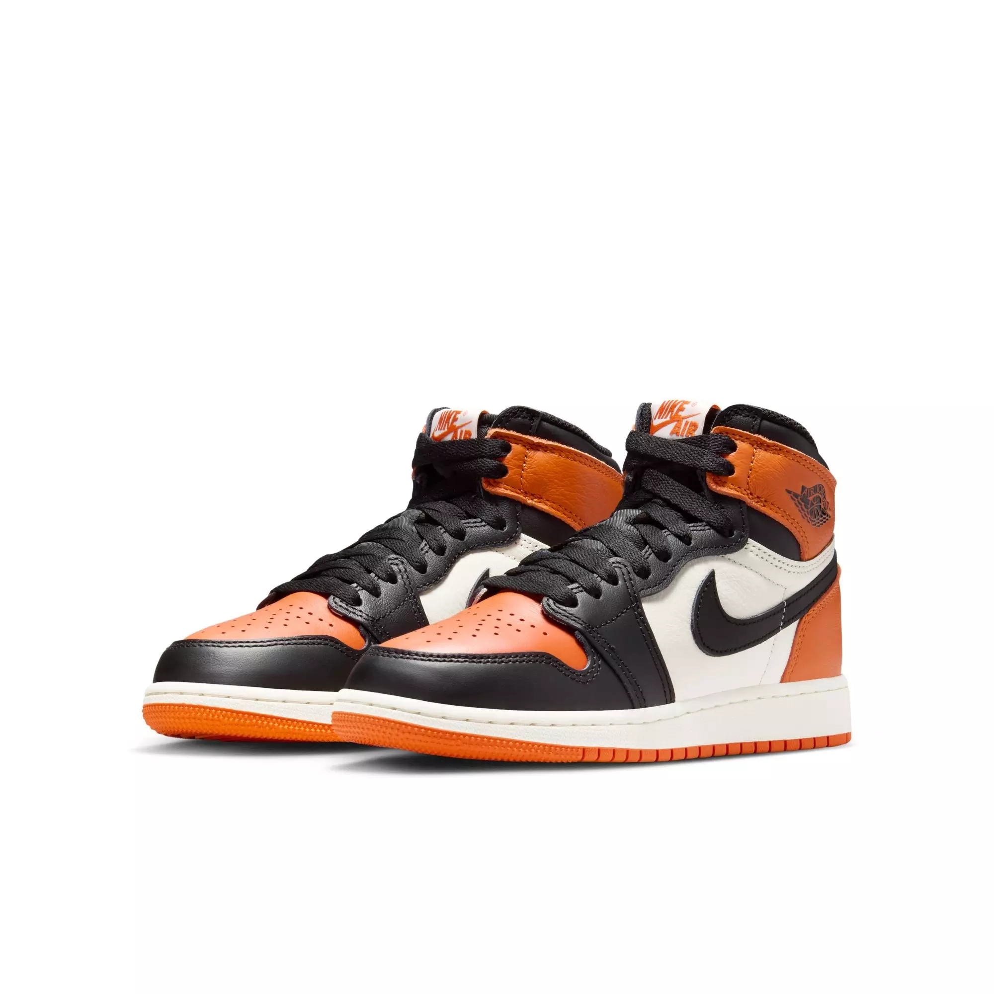 Jordan 1 Retro High OG "Shattered Backboard" Grade School Kids' Shoe - BLACK/SAIL/STARFISH