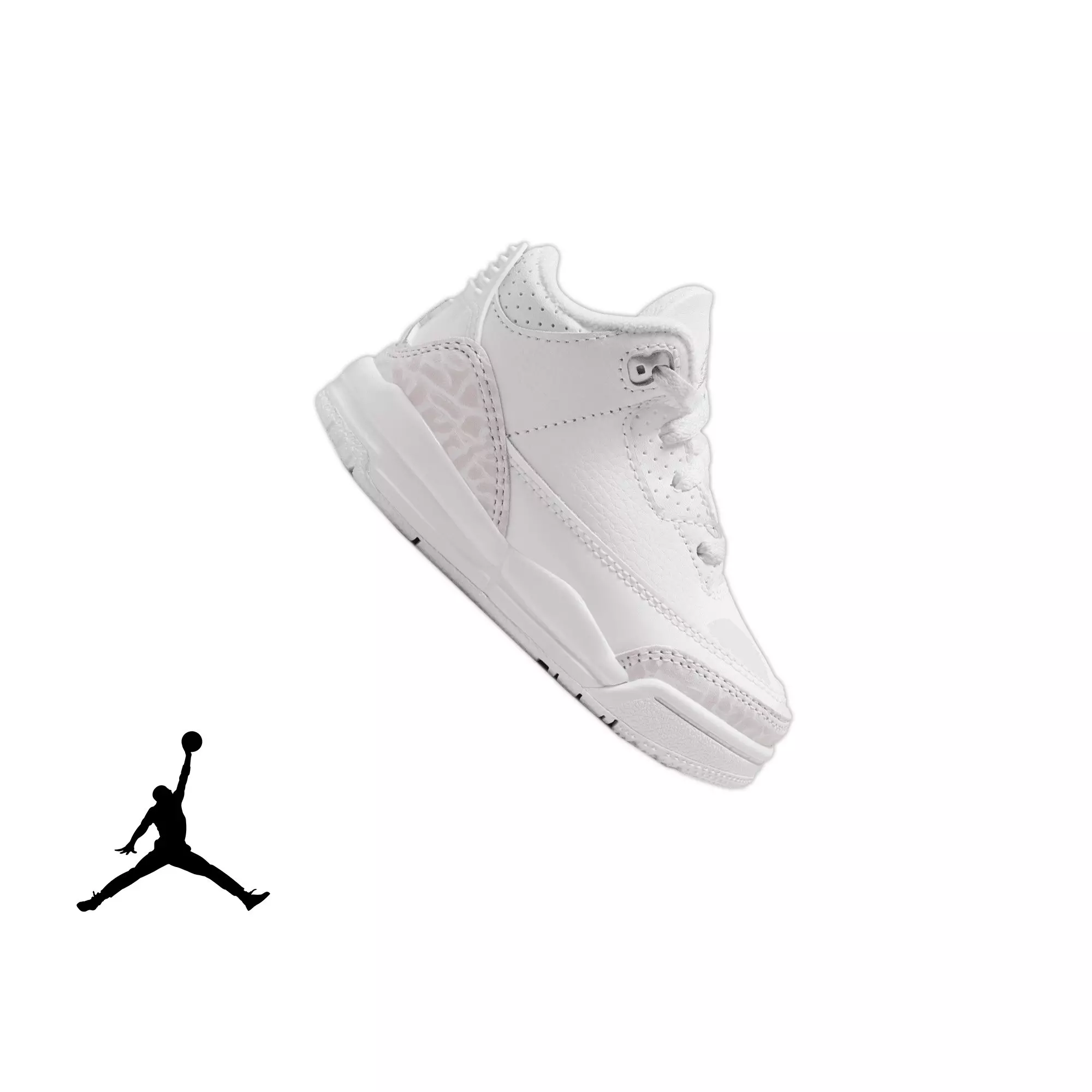 Jordan 3 Retro “Pure Money” Toddler Kids' Shoe - WHITE/METALLIC SILVER