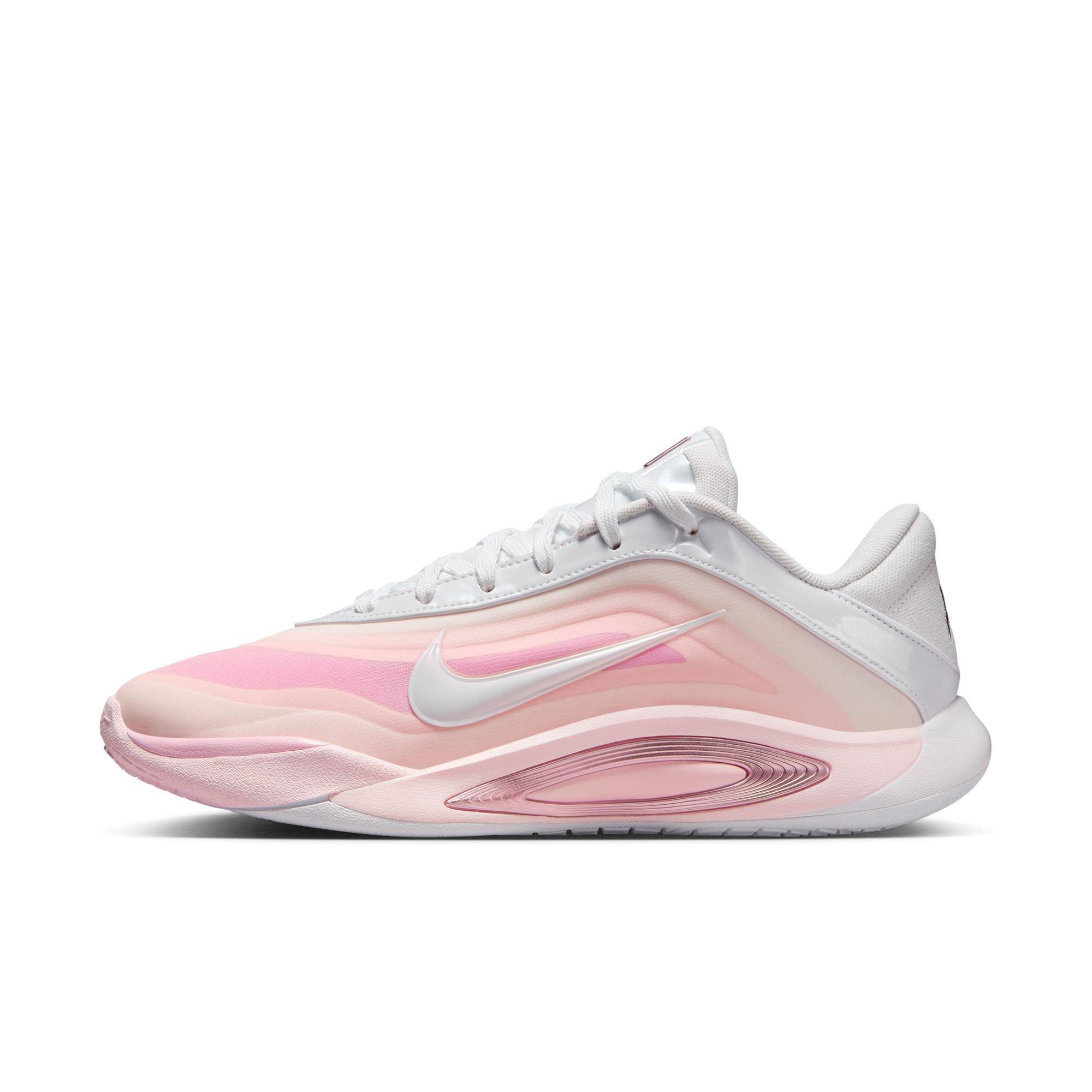 Nike A'One "#1 Draft Pick" Basketball Shoe - WHITE/PERFECT PINK/PRISM PINK Thumbnail View 8