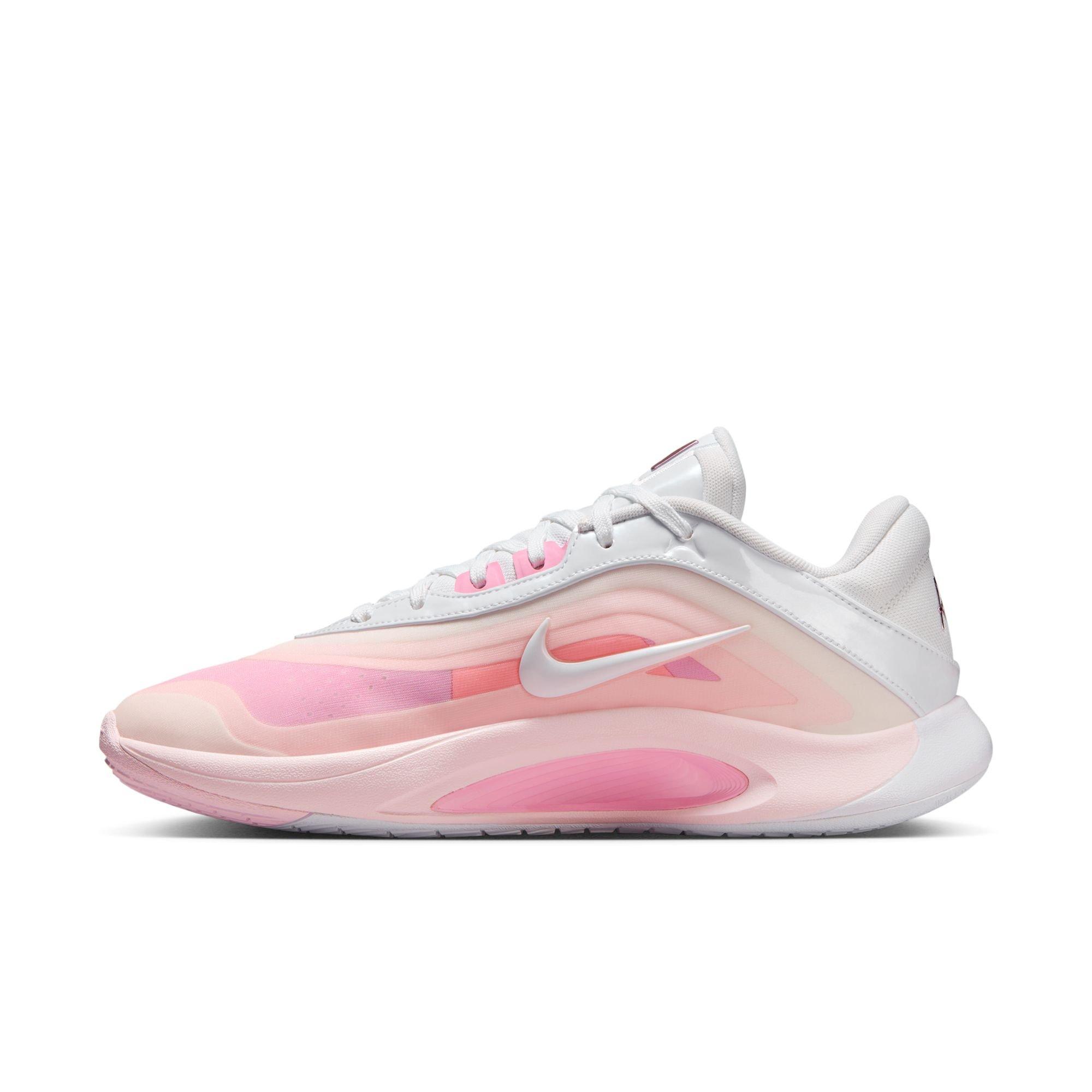 Nike A'One "#1 Draft Pick" Basketball Shoe - WHITE/PERFECT PINK/PRISM PINK Thumbnail View 9