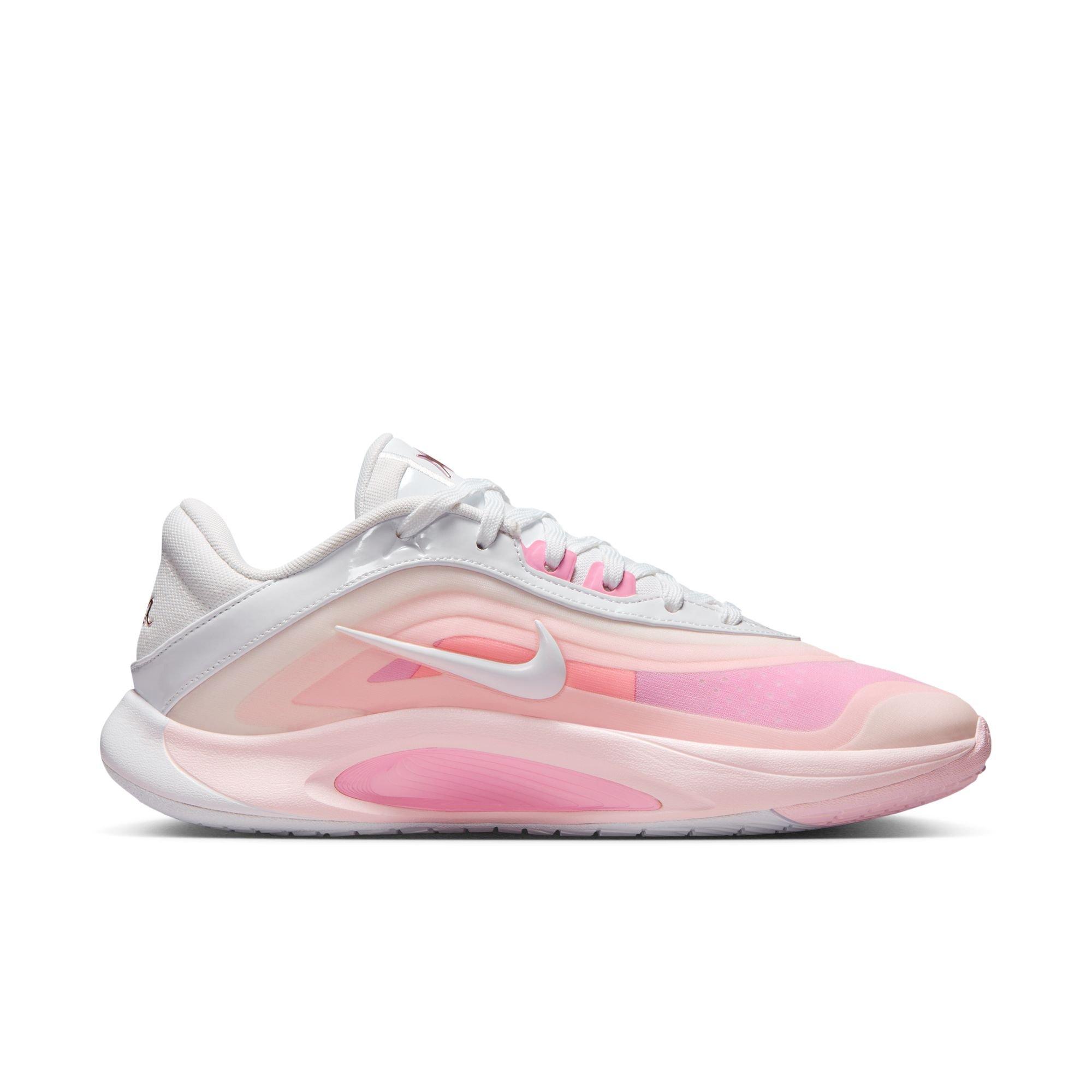 Nike A'One "#1 Draft Pick" Basketball Shoe - WHITE/PERFECT PINK/PRISM PINK Thumbnail View 3