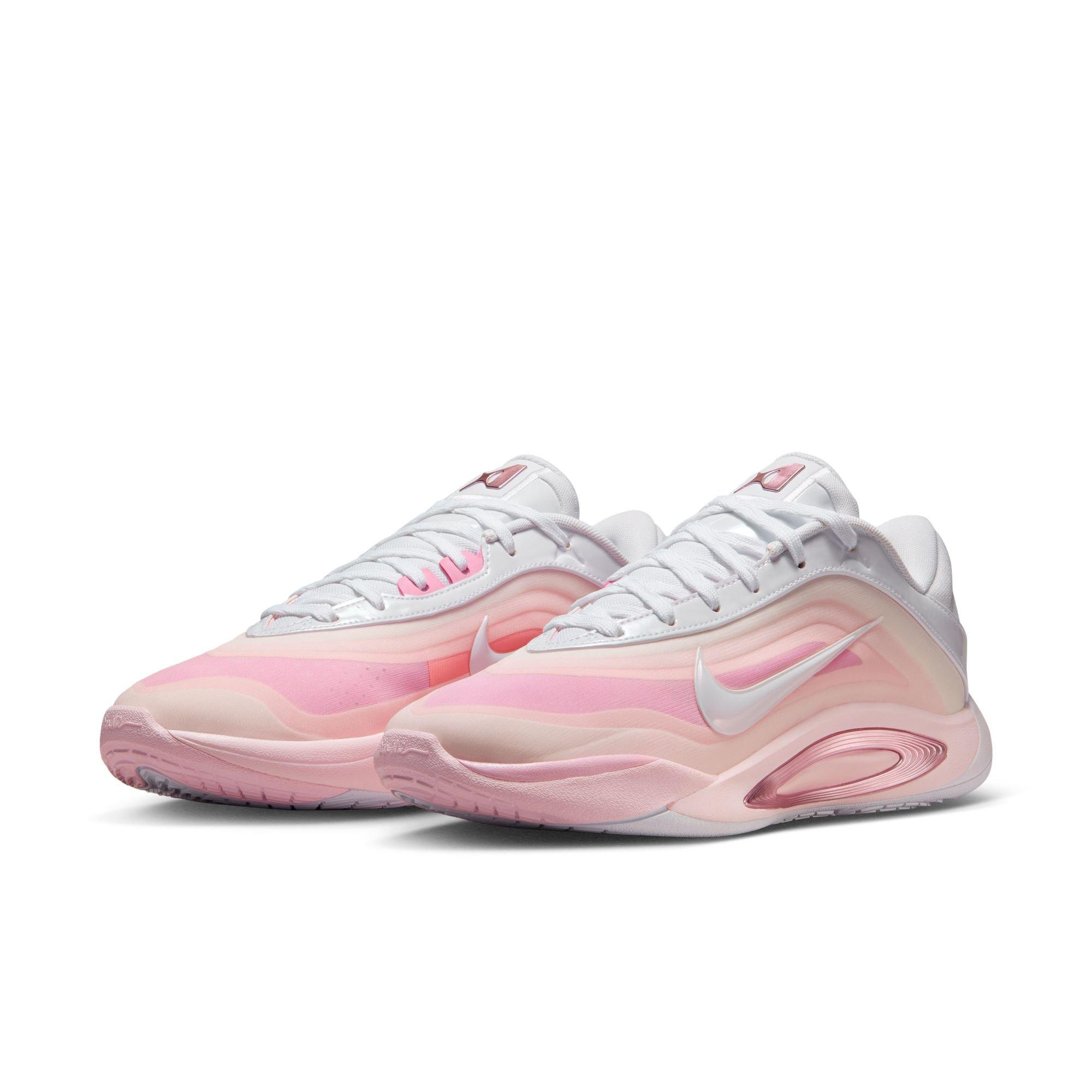 Nike A'One "#1 Draft Pick" Basketball Shoe - WHITE/PERFECT PINK/PRISM PINK Thumbnail View 4