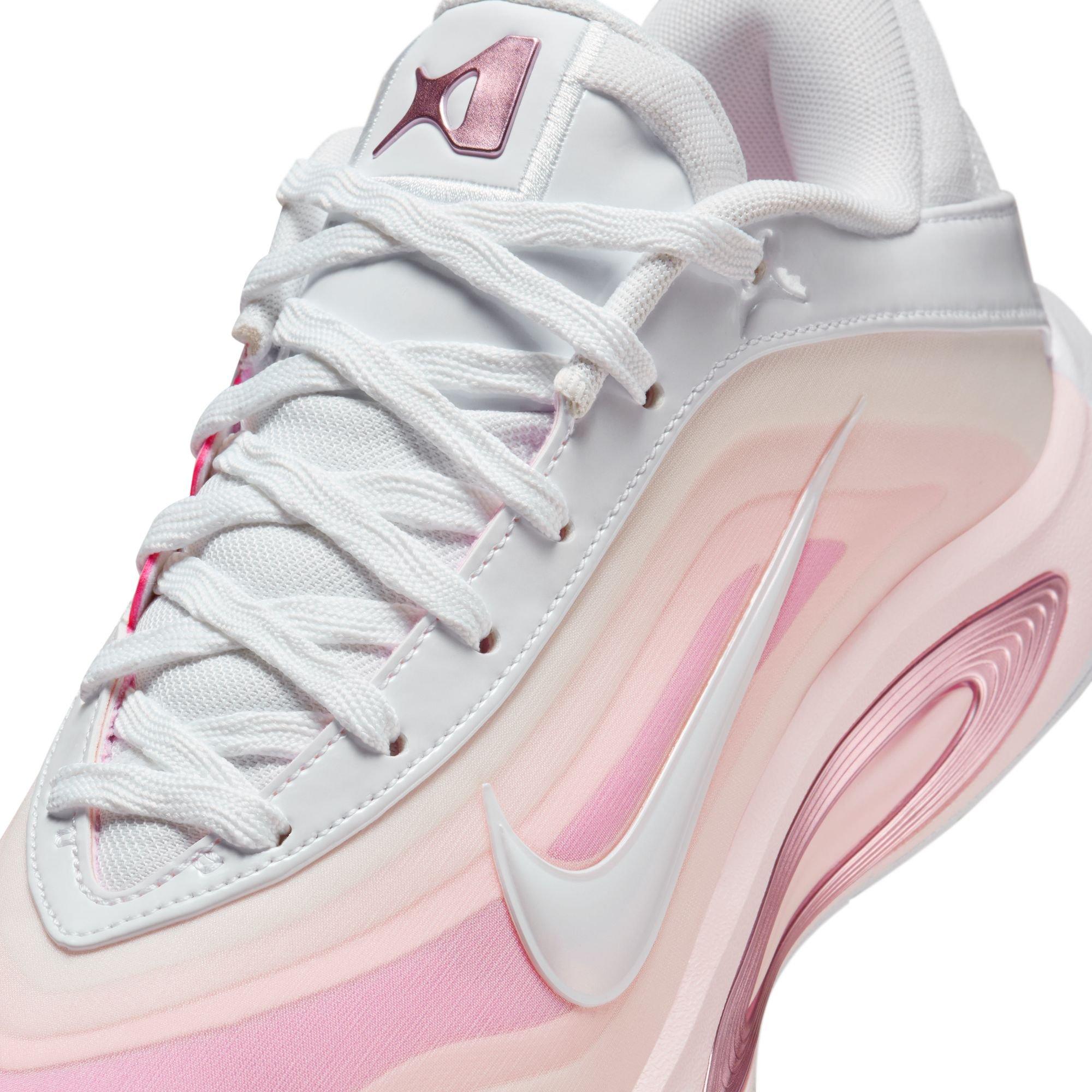 Nike A'One "#1 Draft Pick" Basketball Shoe - WHITE/PERFECT PINK/PRISM PINK Thumbnail View 5