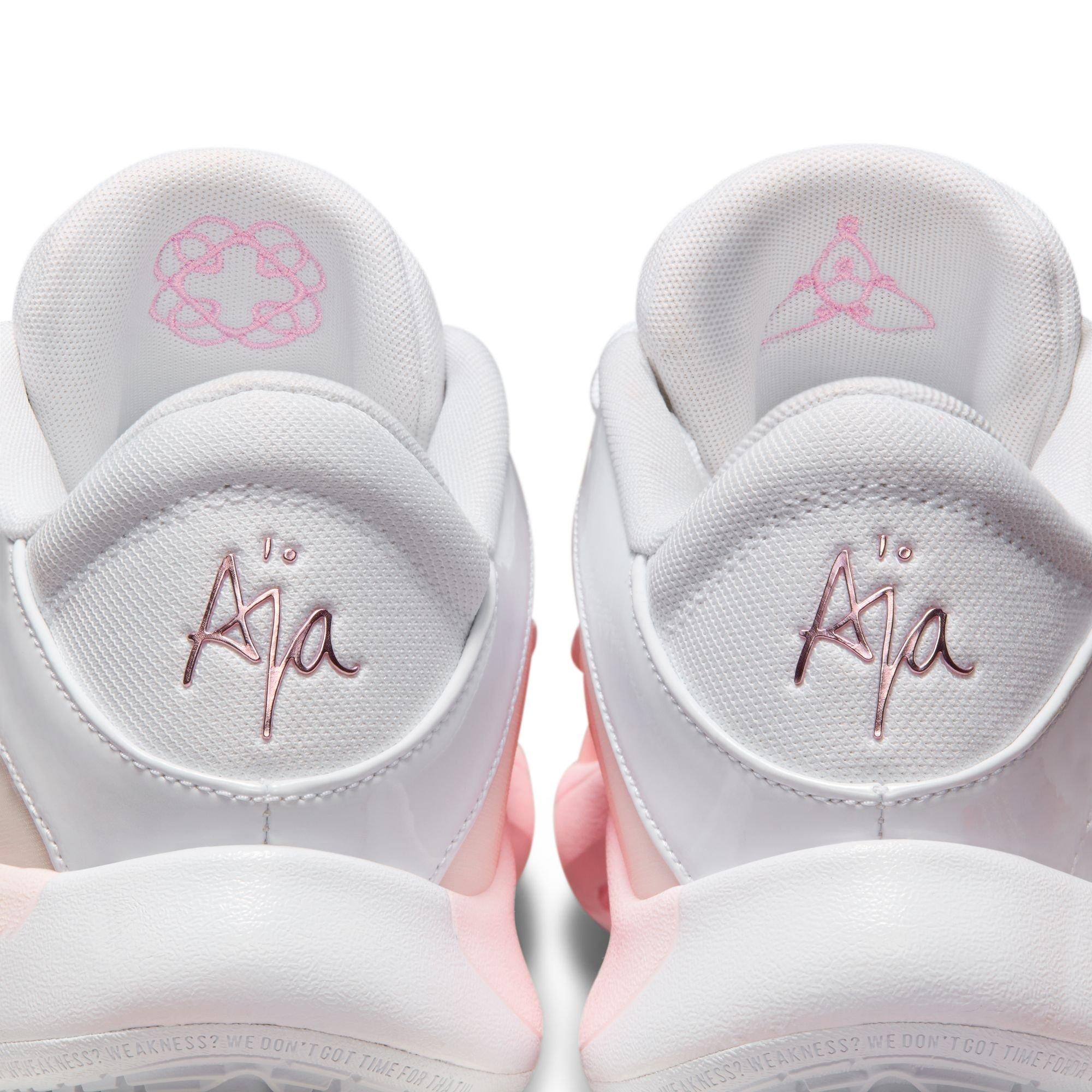 Nike A'One "#1 Draft Pick" Basketball Shoe - WHITE/PERFECT PINK/PRISM PINK Thumbnail View 7
