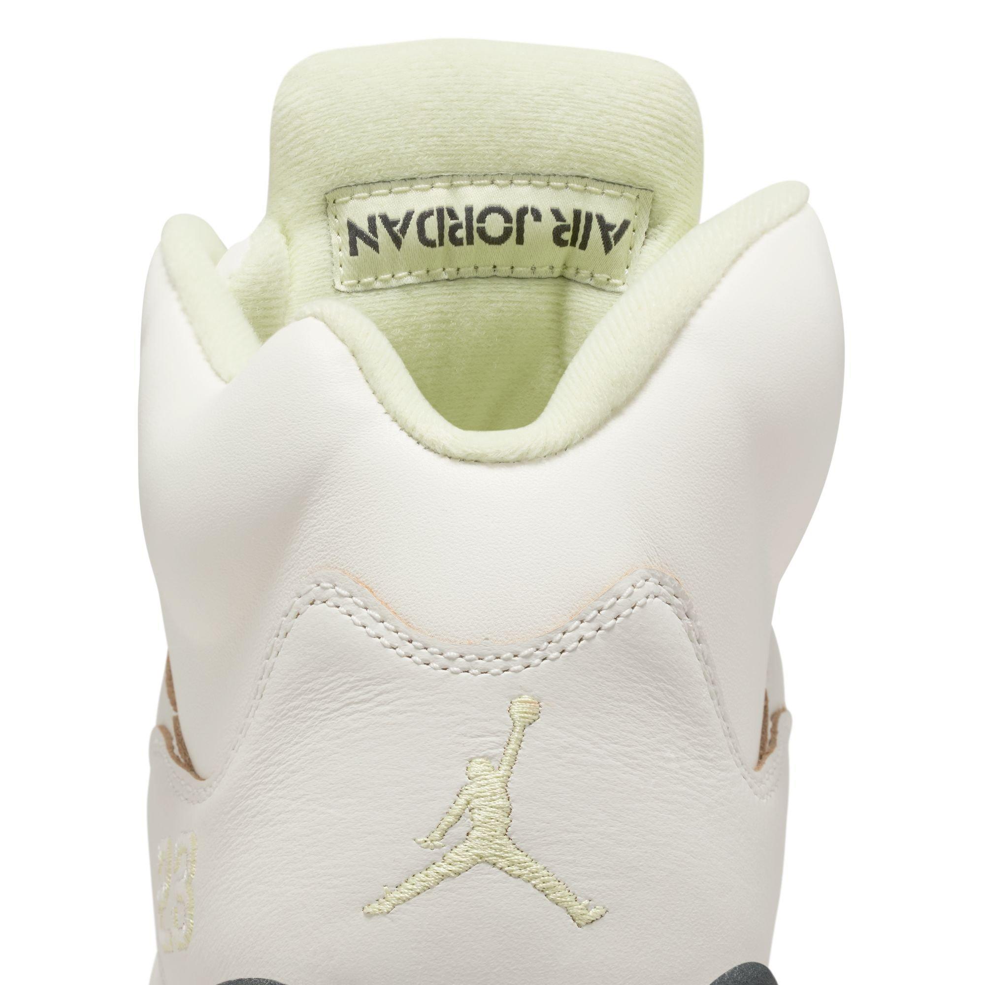 Jordan 5 Retro "Luminous Green and Sail" Women's Shoe - SAIL/LUMINOUS GREEN/ANTHRACITE Thumbnail View 7