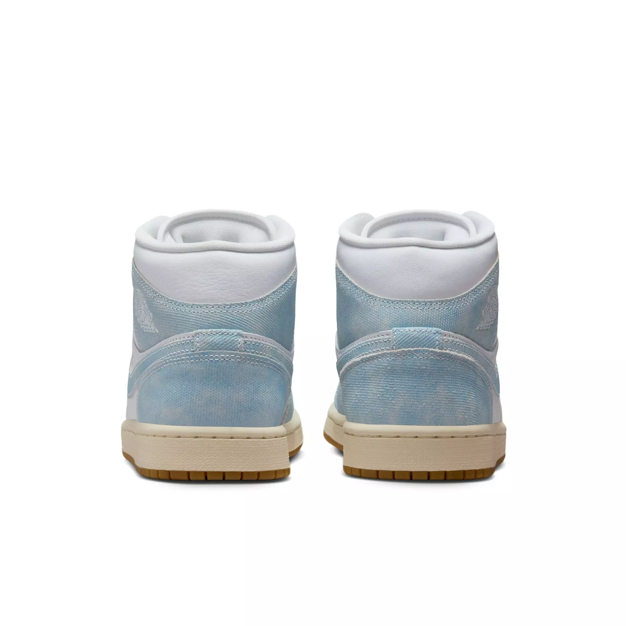 Jordan 1 Mid SE "White/Worn Blue/Sail/Gum Light Brown" Women's Shoe - WHITE/LT BLUE/DENIM