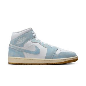 Jordan 1 Mid SE "White/Worn Blue/Sail/Gum Light Brown" Women's Shoe