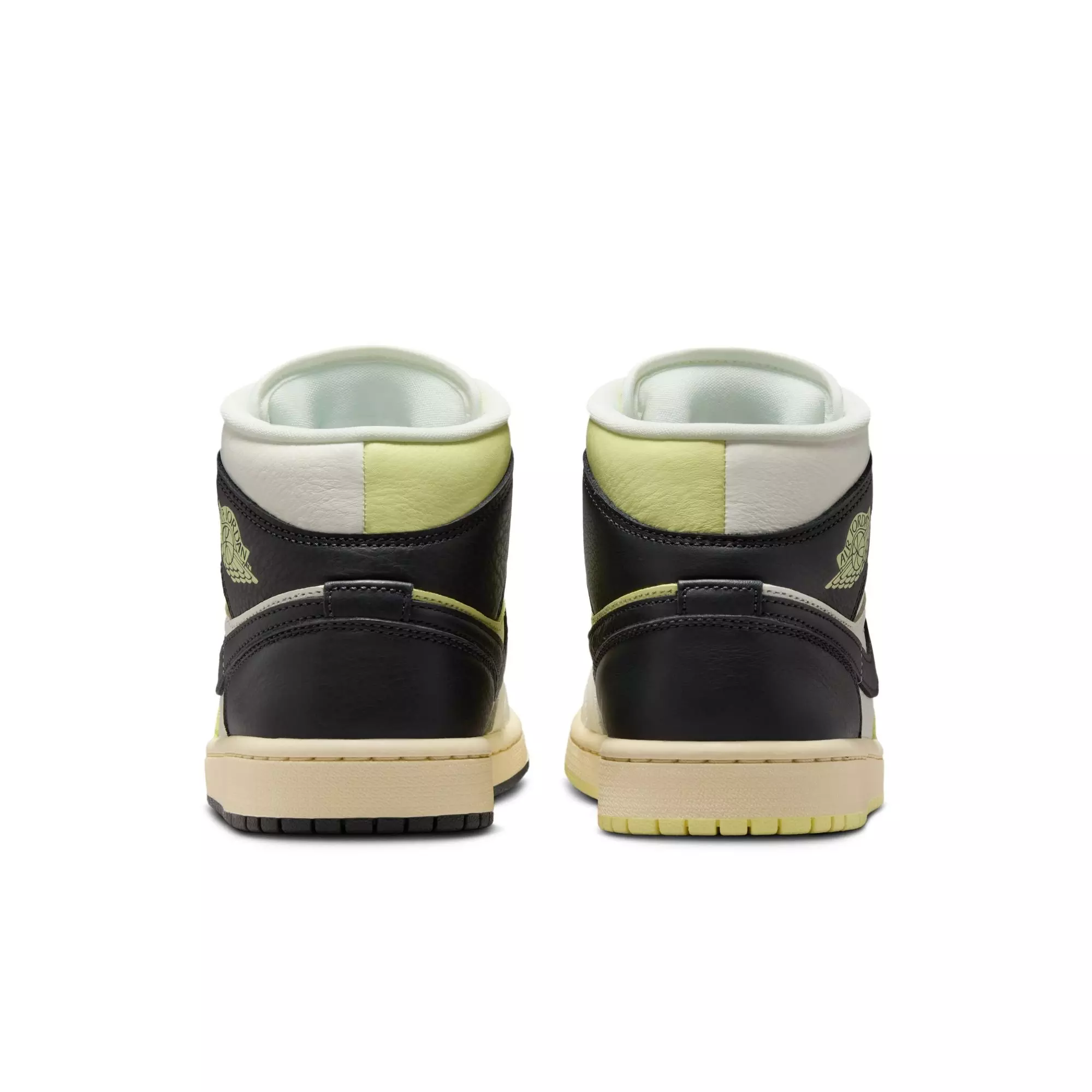 Jordan 1 Mid SE "Sail/Luminous Green/Anthracite" Women's Shoe - BLACK/LIME