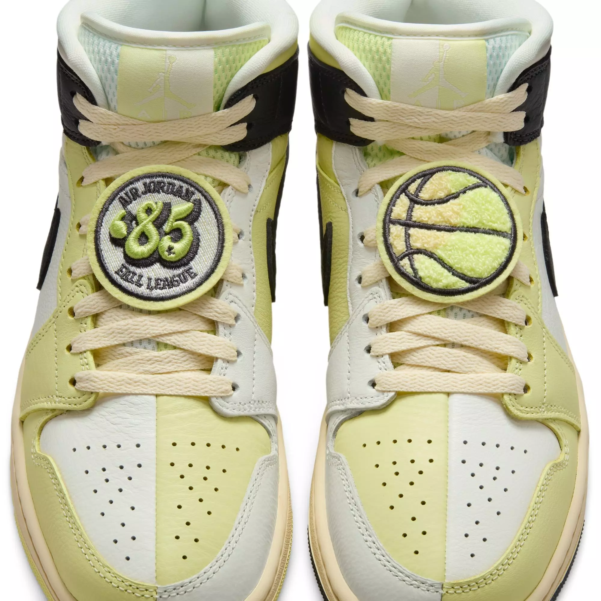 Jordan 1 Mid SE "Sail/Luminous Green/Anthracite" Women's Shoe - BLACK/LIME