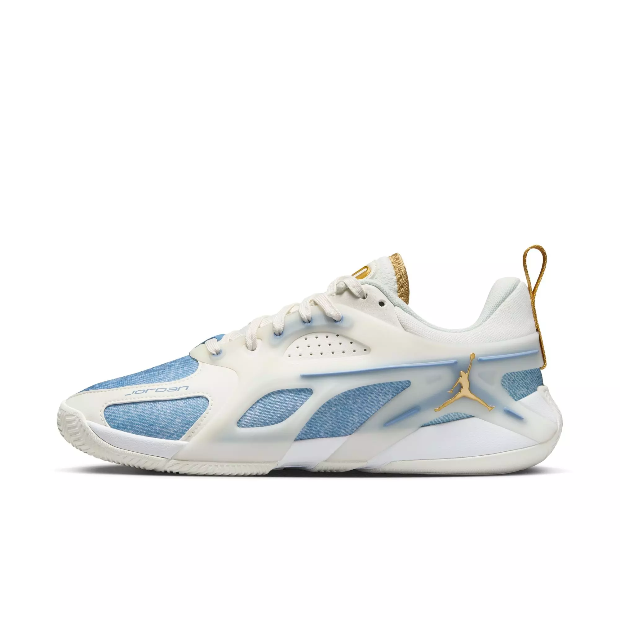 Jordan Heir "Denim and Gold" Women's Shoe - SAIL/METALLIC GOLD/WORK BLUE