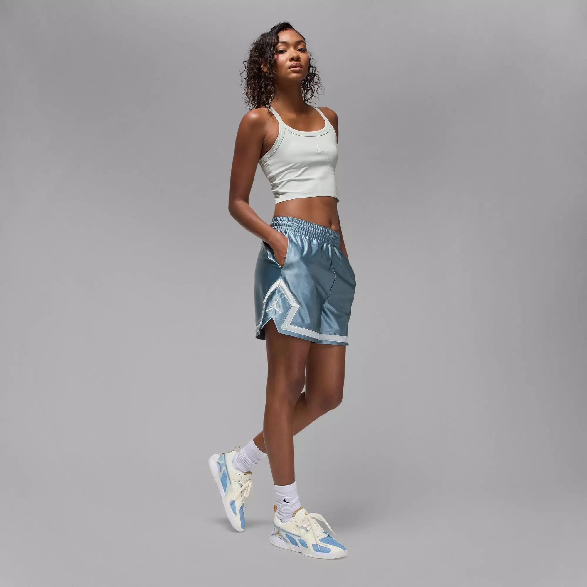 Jordan Heir "Denim and Gold" Women's Shoe - SAIL/METALLIC GOLD/WORK BLUE